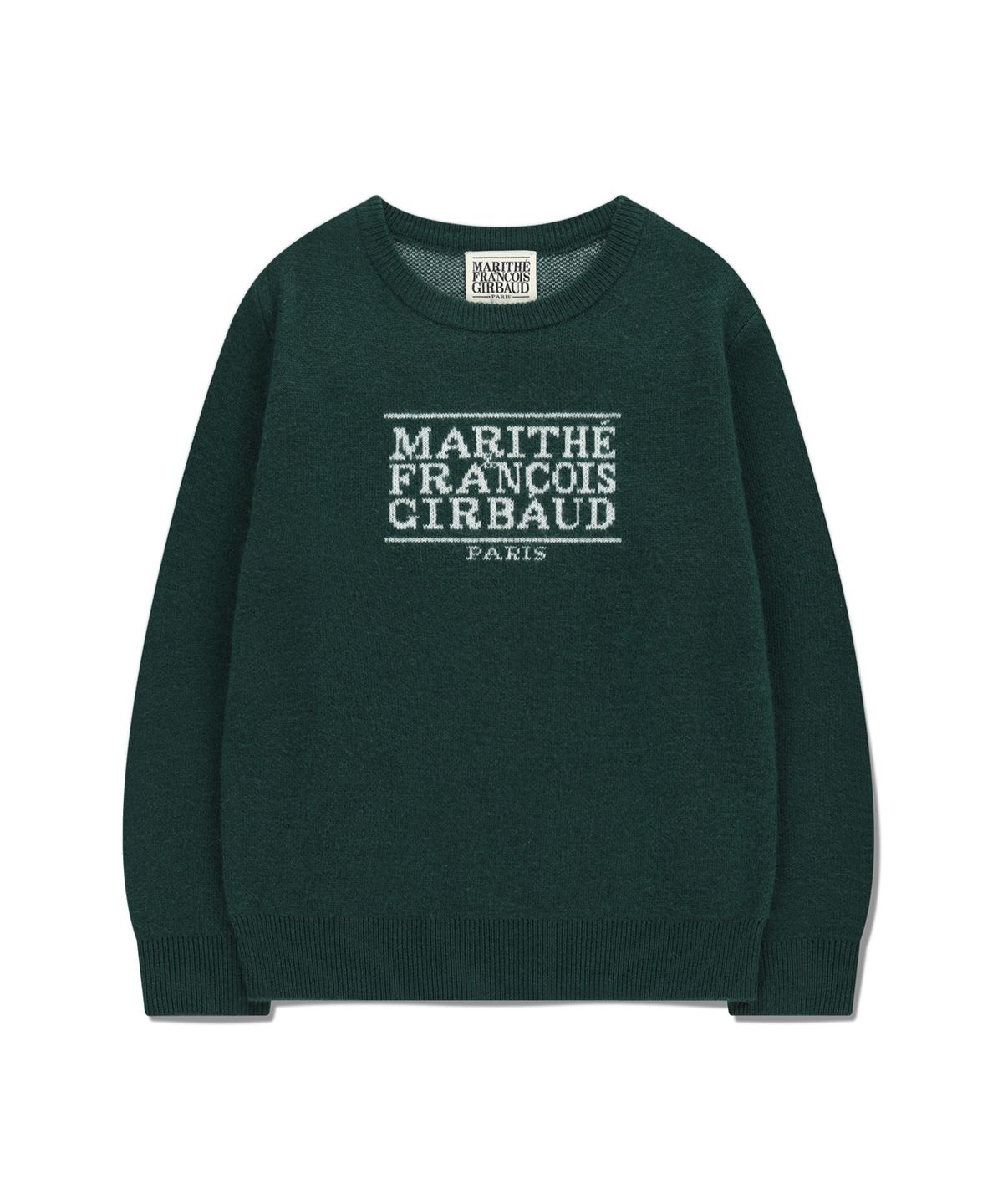 마리떼 키즈(MARITHÉ KIDS) KIDS CLASSIC LOGO KNIT PULLOVER dark green