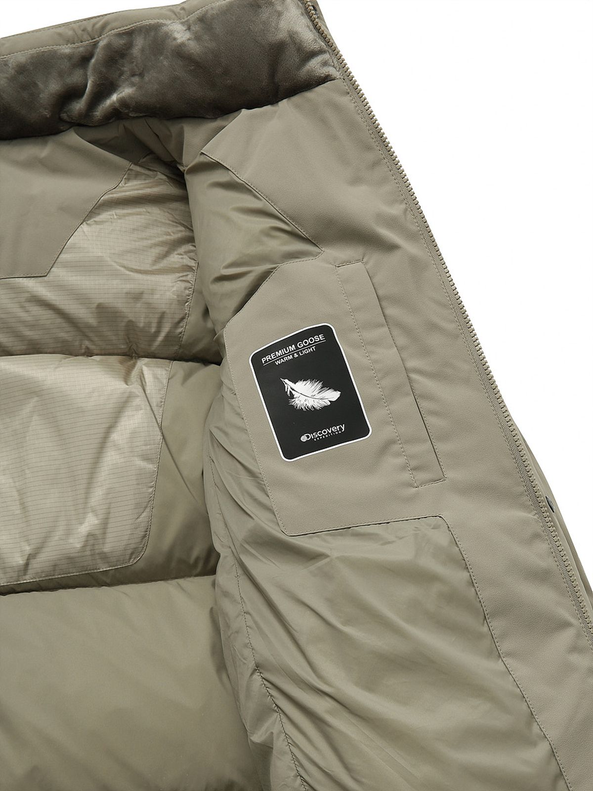 디스커버리 익스페디션(DISCOVERY EXPEDITION) 남성 레스터G 구스다운 숏패딩 (BEIGE)
