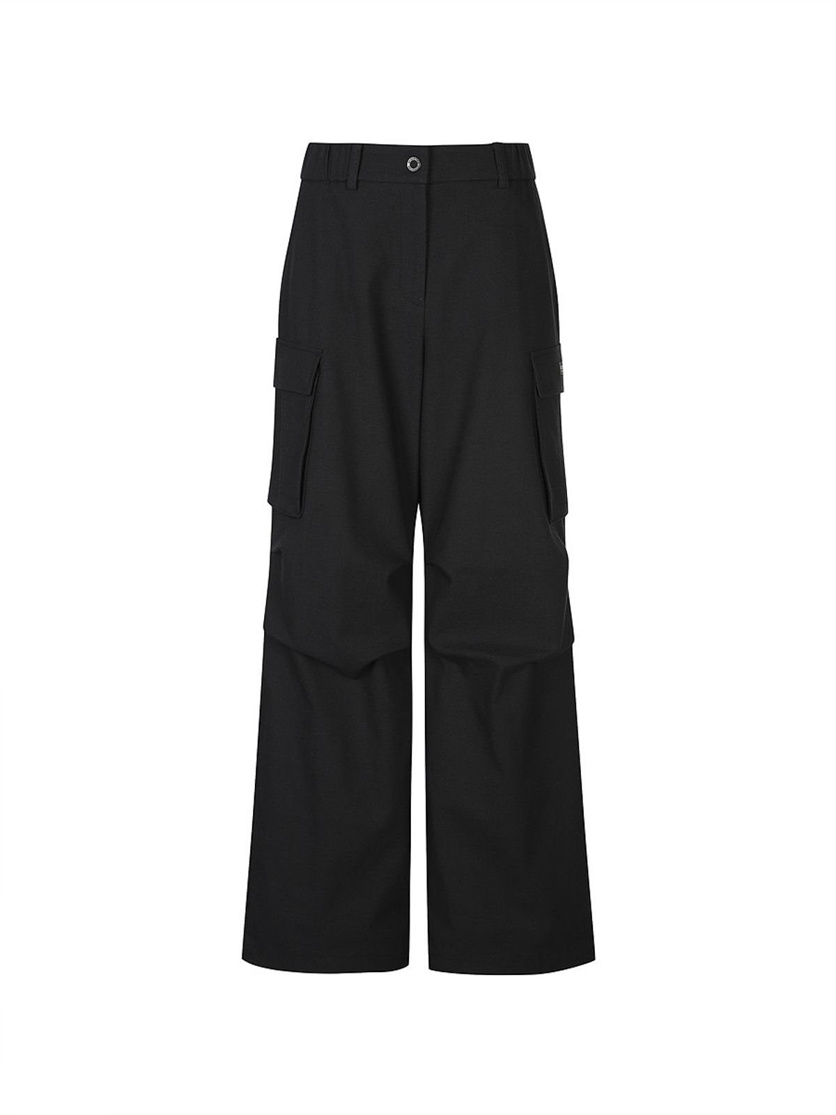 디스커버리 익스페디션(DISCOVERY EXPEDITION) 여성 기모 파라슈트 카고팬츠 (BLACK)