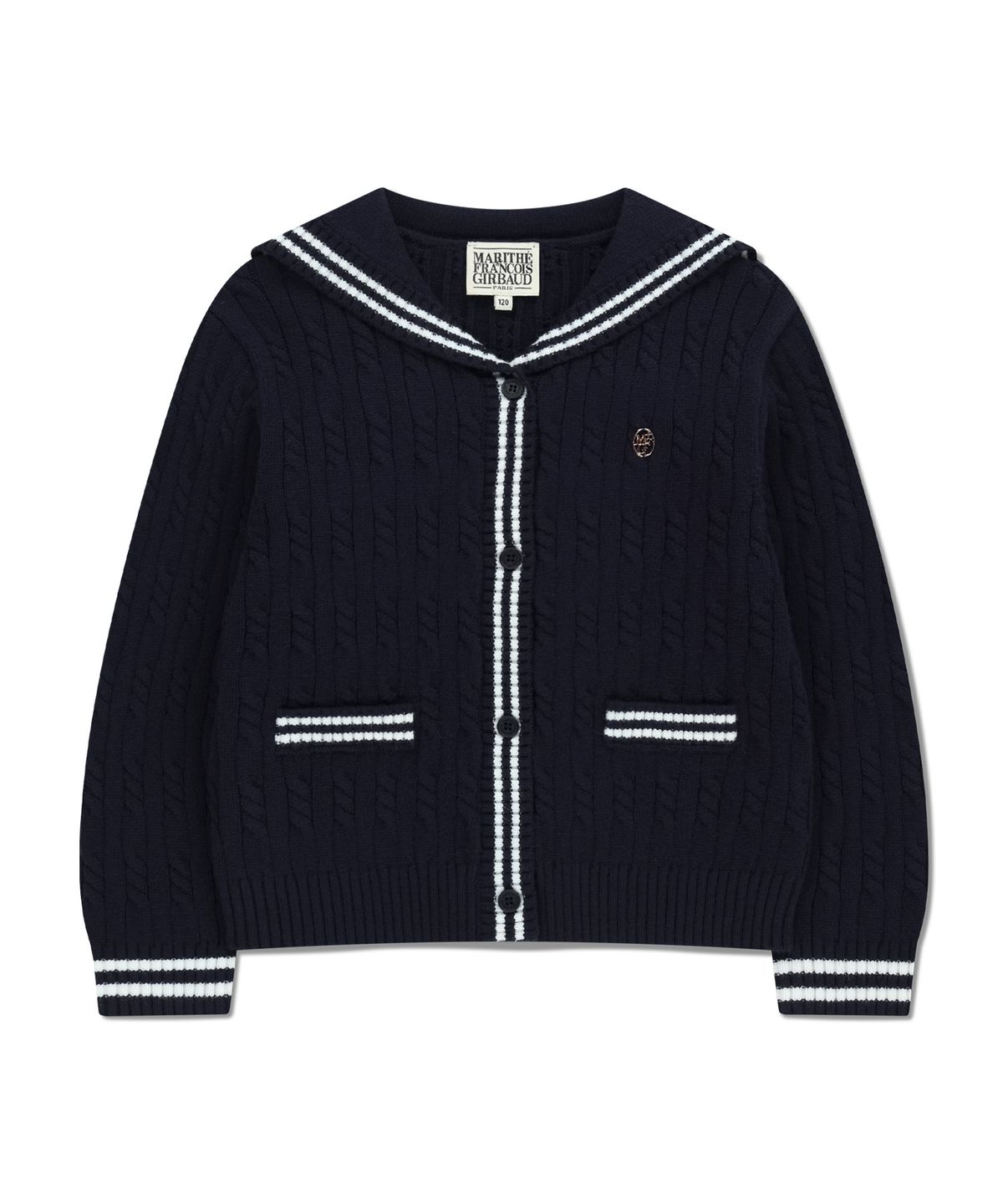 마리떼 키즈(MARITHÉ KIDS) KIDS W CABLE SAILOR CARDIGAN navy
