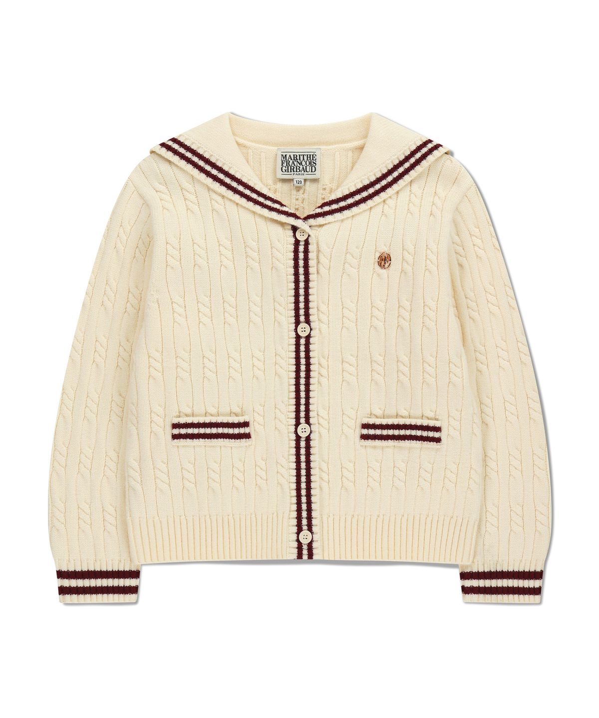 마리떼 키즈(MARITHÉ KIDS) KIDS W CABLE SAILOR CARDIGAN light beige