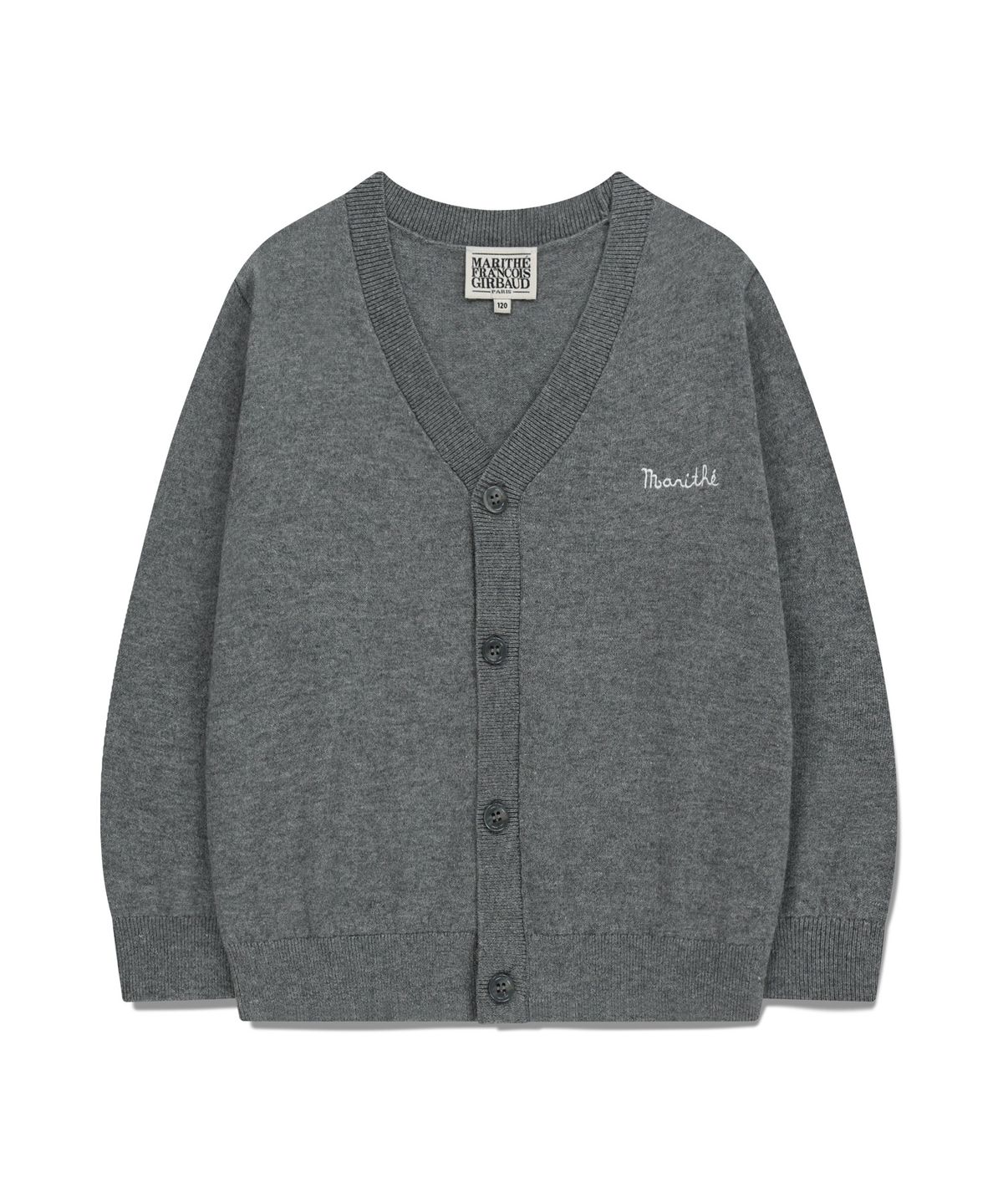 마리떼 키즈(MARITHÉ KIDS) KIDS BASIC V-NECK CARDIGAN heather gray