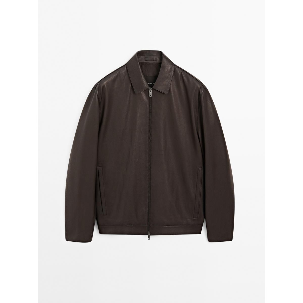 마시모두띠(MASSIMO DUTTI) 나파 레더 지퍼 자켓