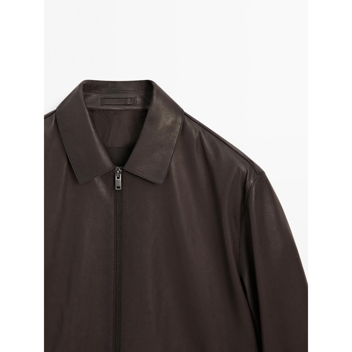 마시모두띠(MASSIMO DUTTI) 나파 레더 지퍼 자켓