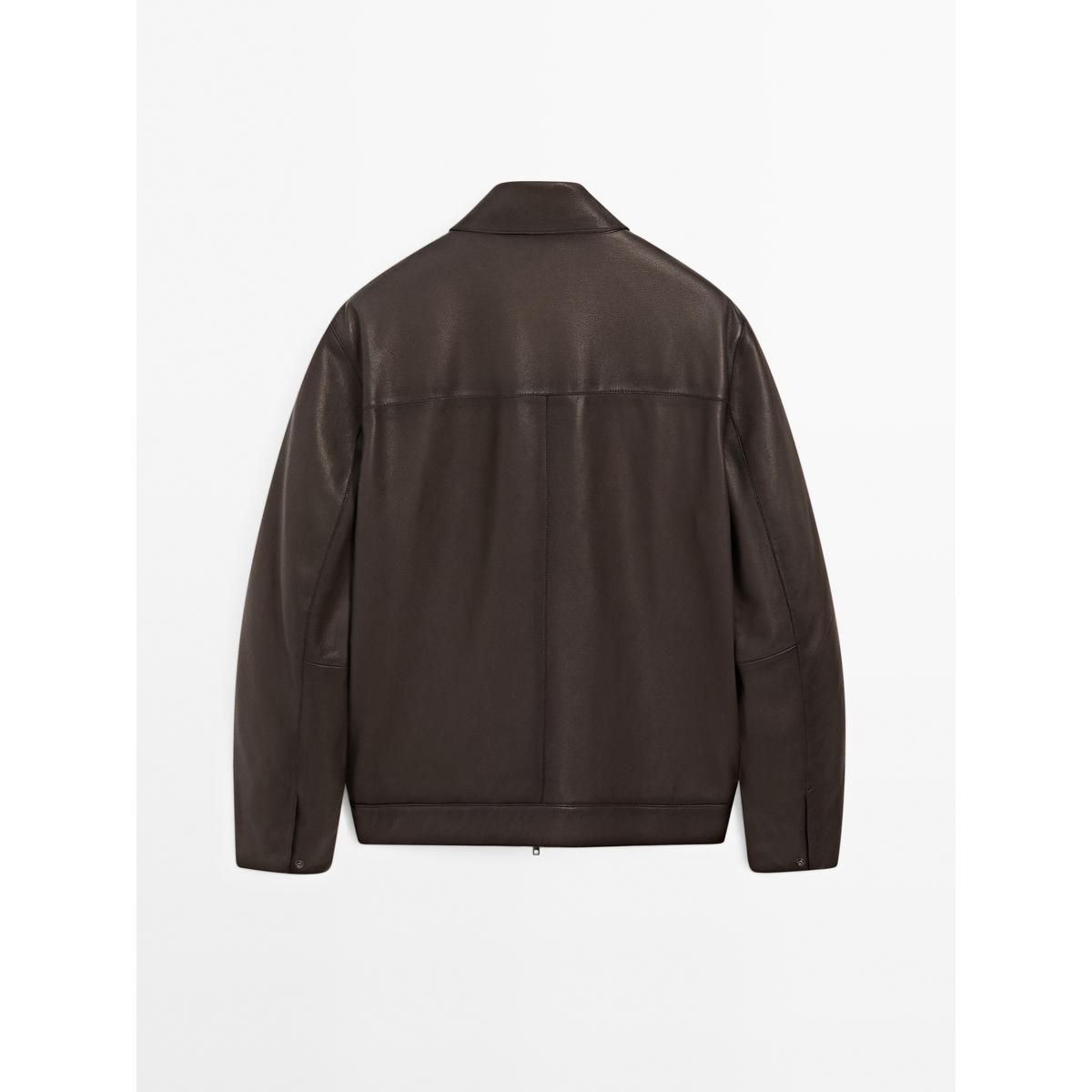 마시모두띠(MASSIMO DUTTI) 나파 레더 지퍼 자켓