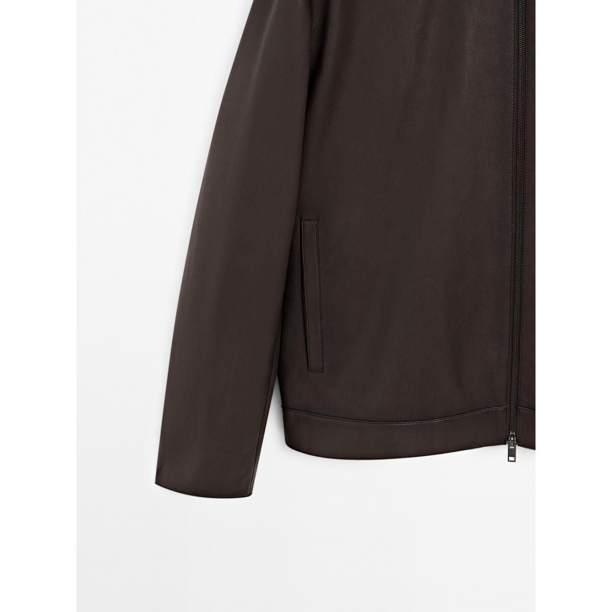 마시모두띠(MASSIMO DUTTI) 나파 레더 지퍼 자켓