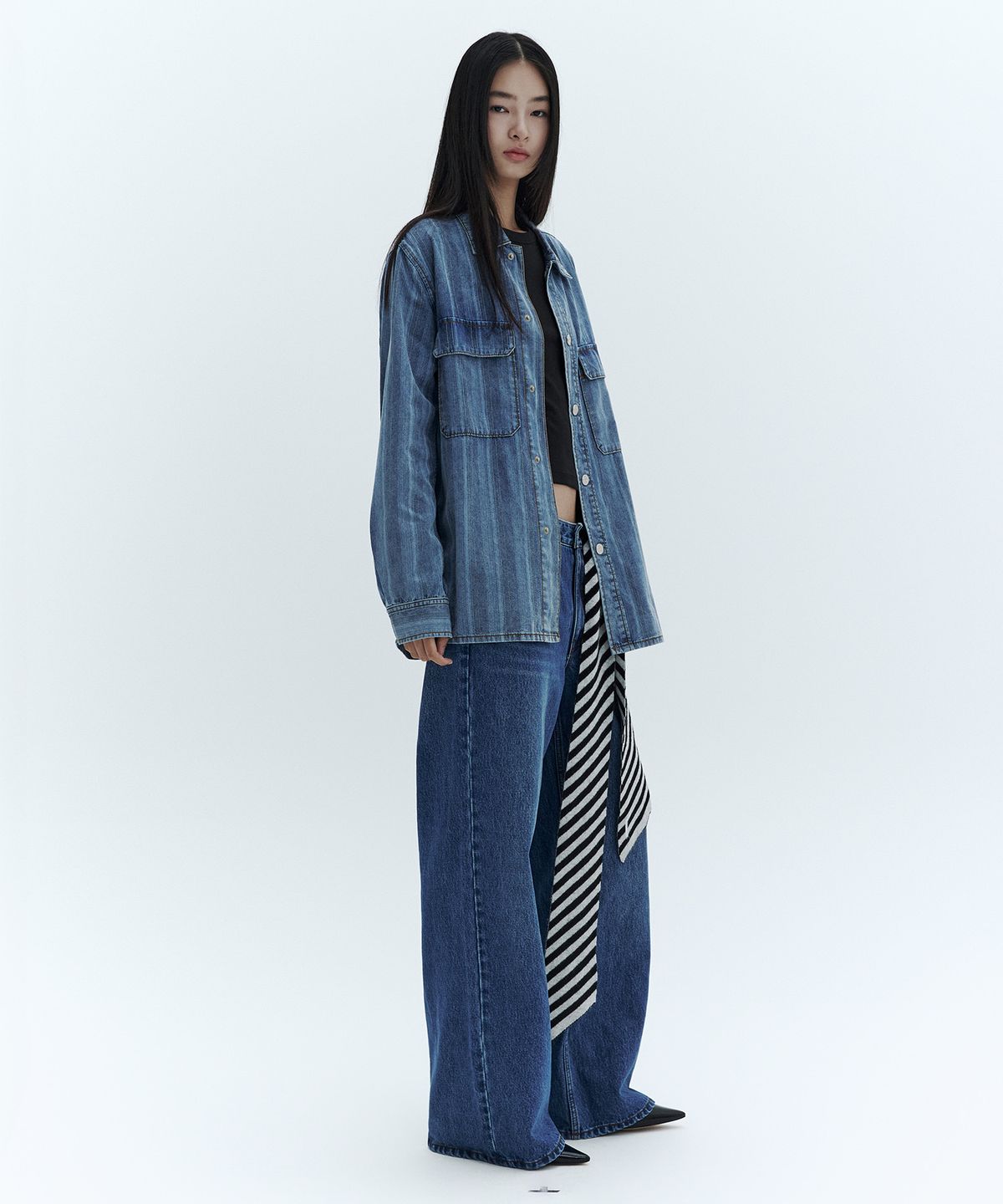 시티브리즈(CITYBREEZE) 로우 스트라이프 셔츠_STRIPE