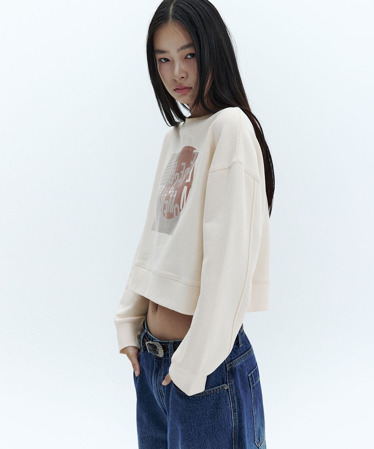 시티브리즈(CITYBREEZE) 픽셀 노이즈 스웨트 셔츠_2COLORS
