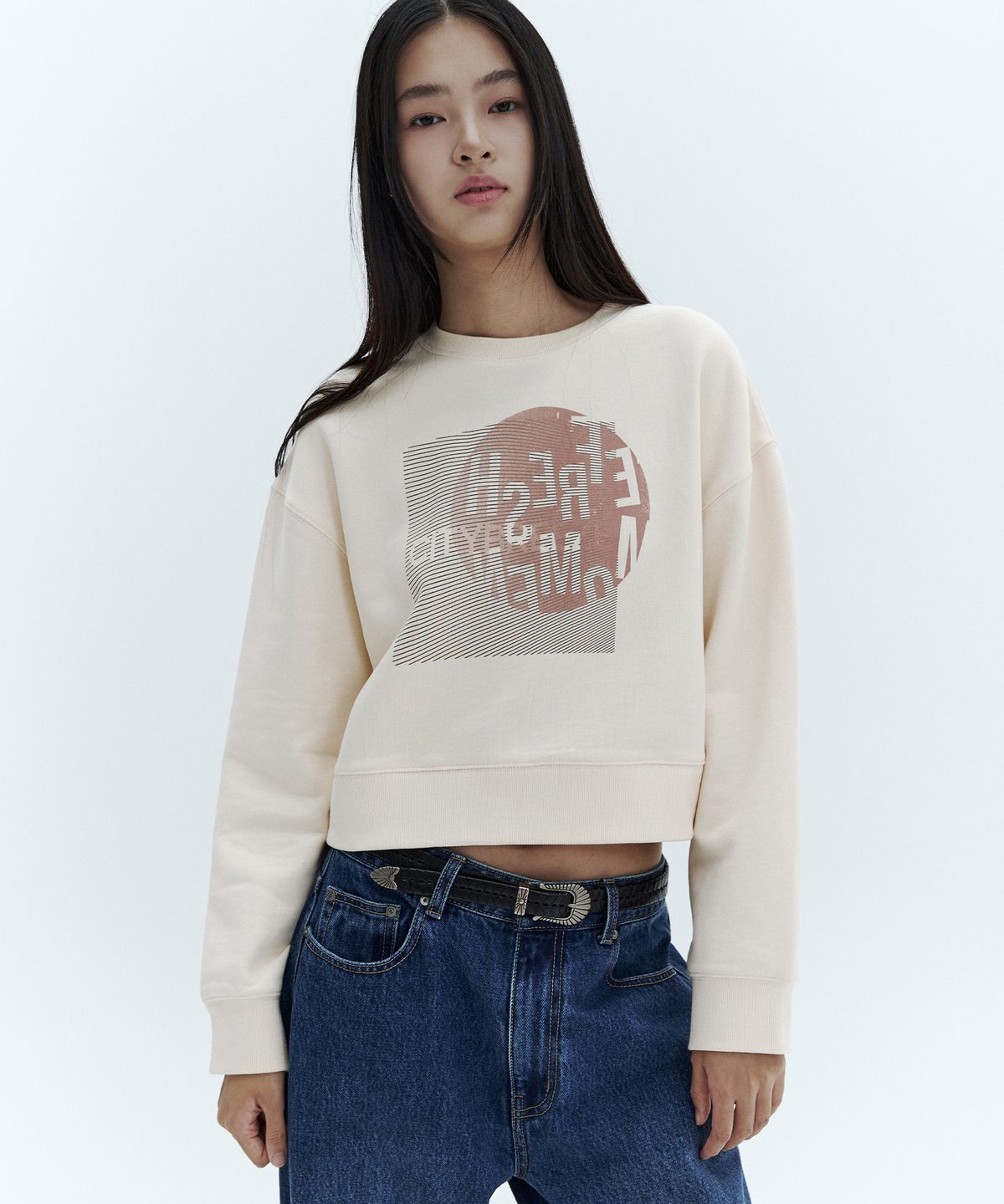 시티브리즈(CITYBREEZE) 픽셀 노이즈 스웨트 셔츠_2COLORS