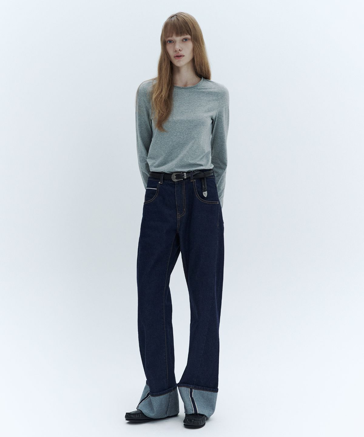 시티브리즈(CITYBREEZE) 미니 로고 긴팔 티셔츠_4COLORS