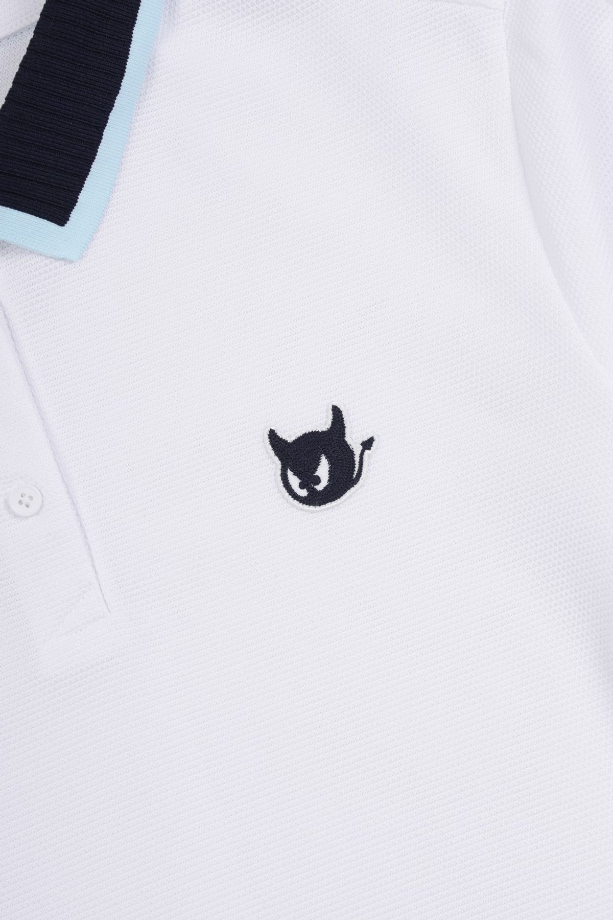 왁(WAAC) Women Knit Rib Loose Fit SS Polo WWTCM25211WHX