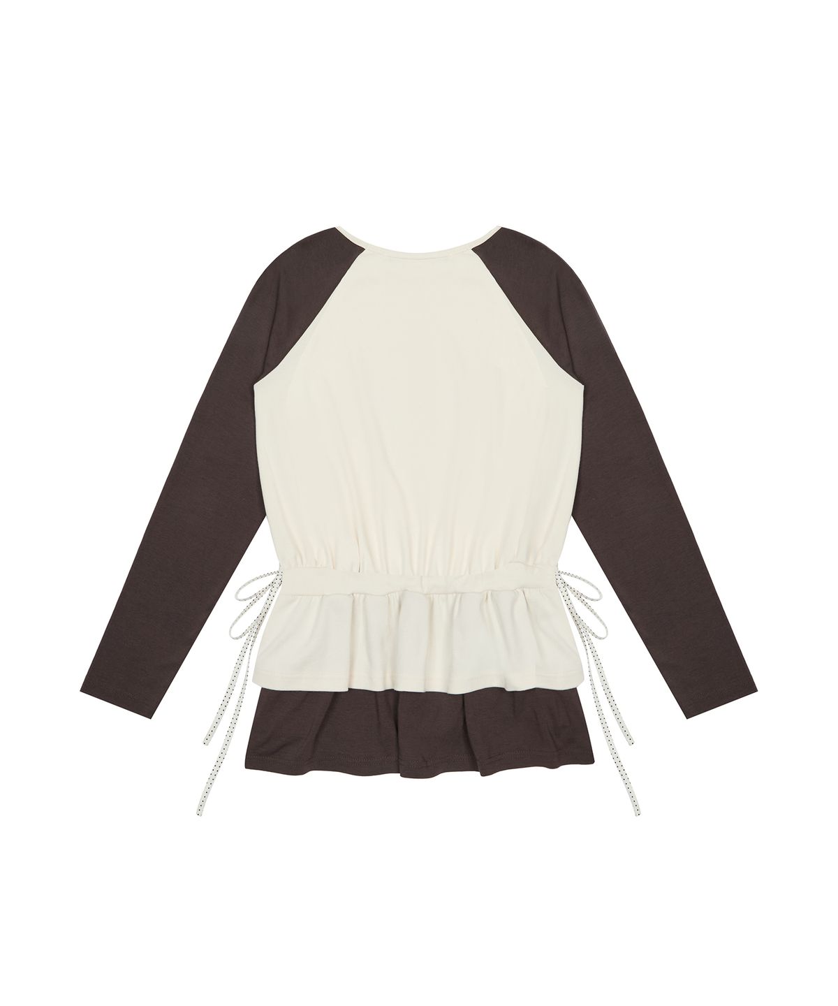 라티젠(LARTIGENT) L19 ANGEL FRILL T-SHIRT(BROWN)