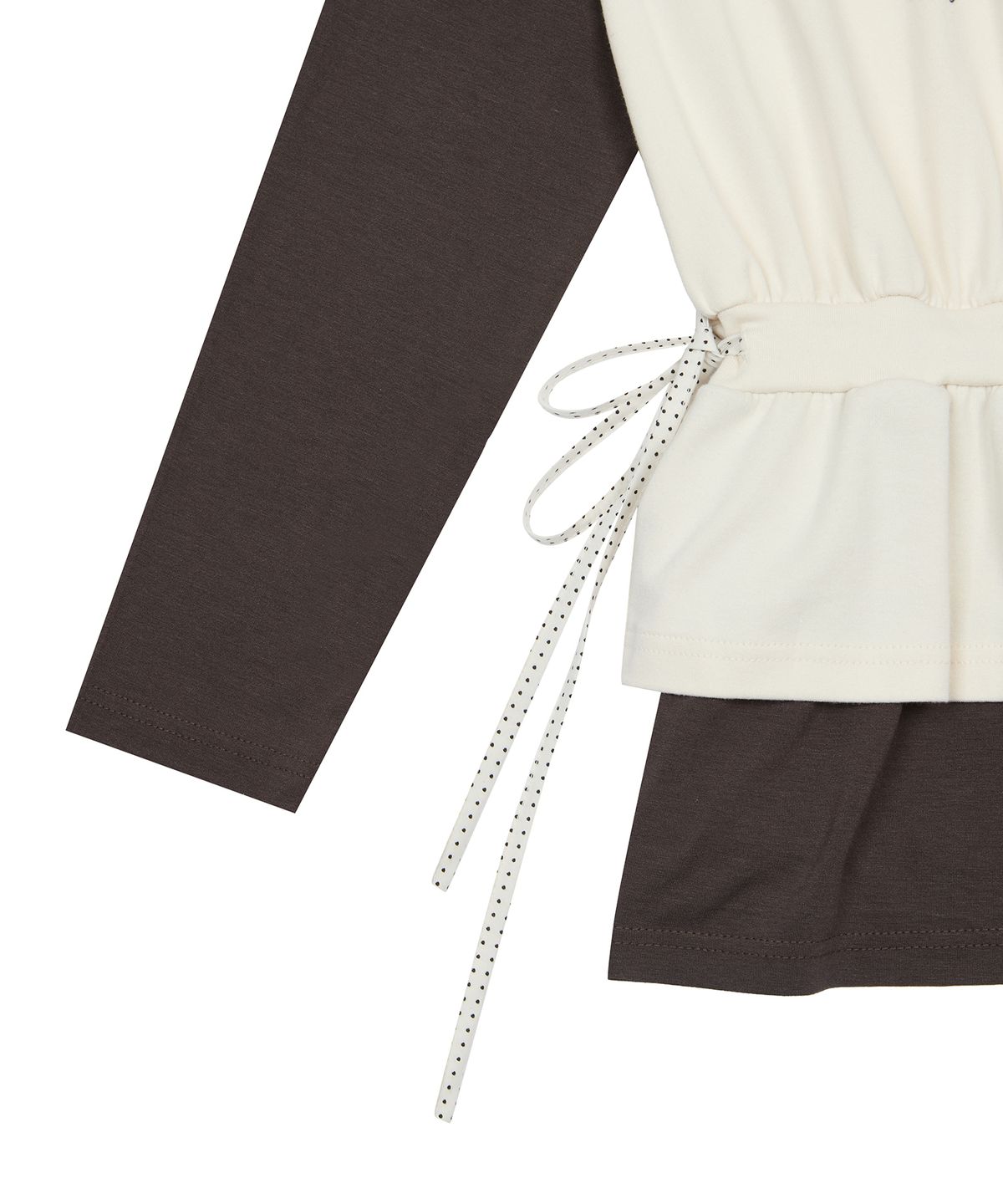 라티젠(LARTIGENT) L19 ANGEL FRILL T-SHIRT(BROWN)