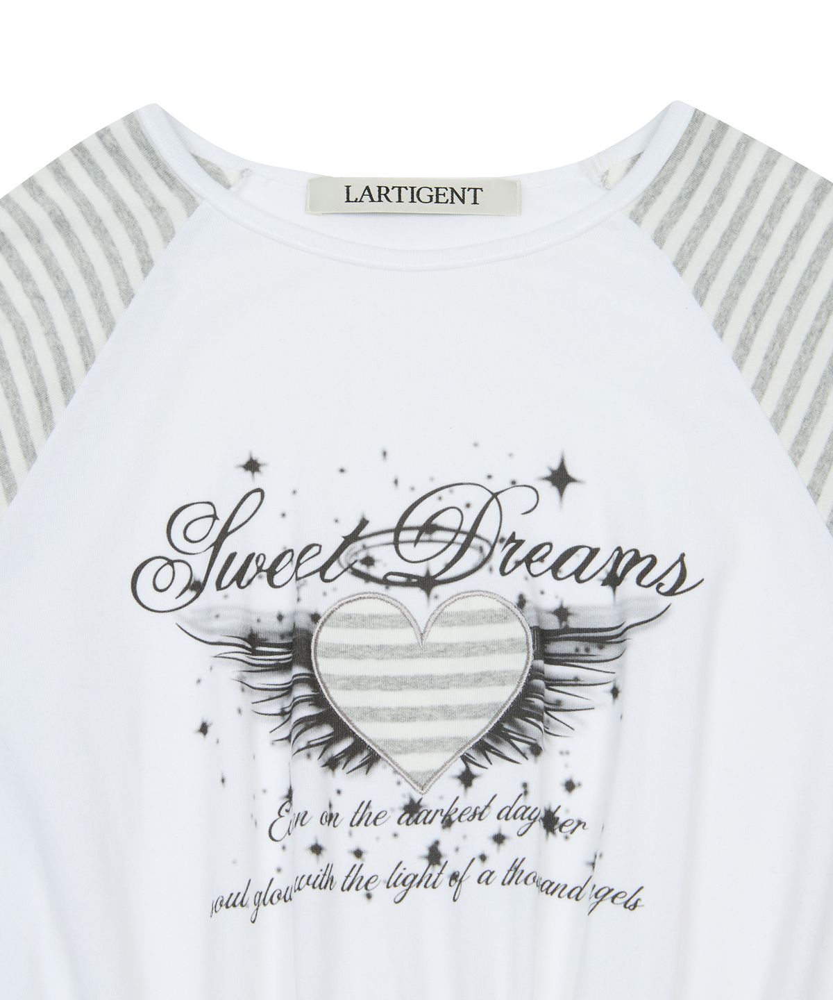 라티젠(LARTIGENT) L19 ANGEL FRILL T-SHIRT(GRAY)