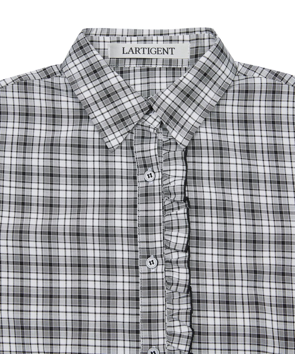 라티젠(LARTIGENT) L19 CHECK SHIRT(BLACK)