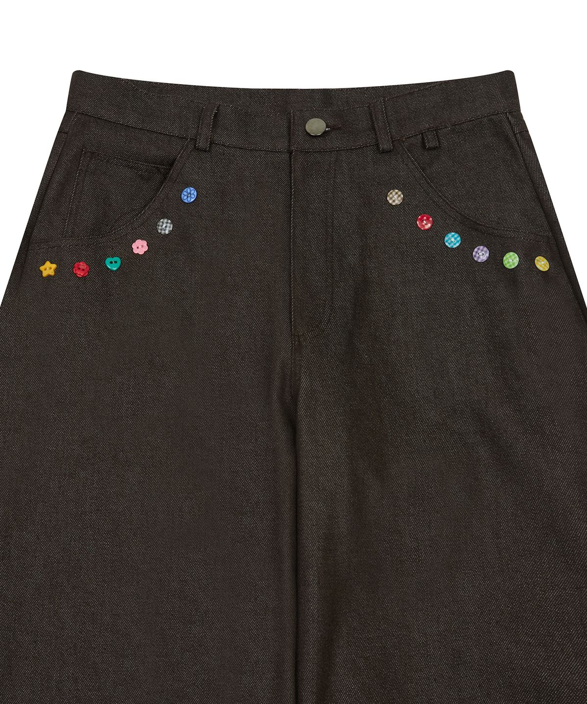 라티젠(LARTIGENT) L19 COLOR BUTTON PANTS(BROWN)