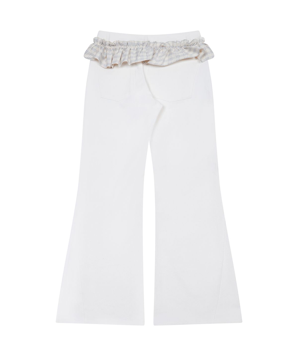 라티젠(LARTIGENT) L19 FRILL BOOTSCUT PANTS(WHITE)