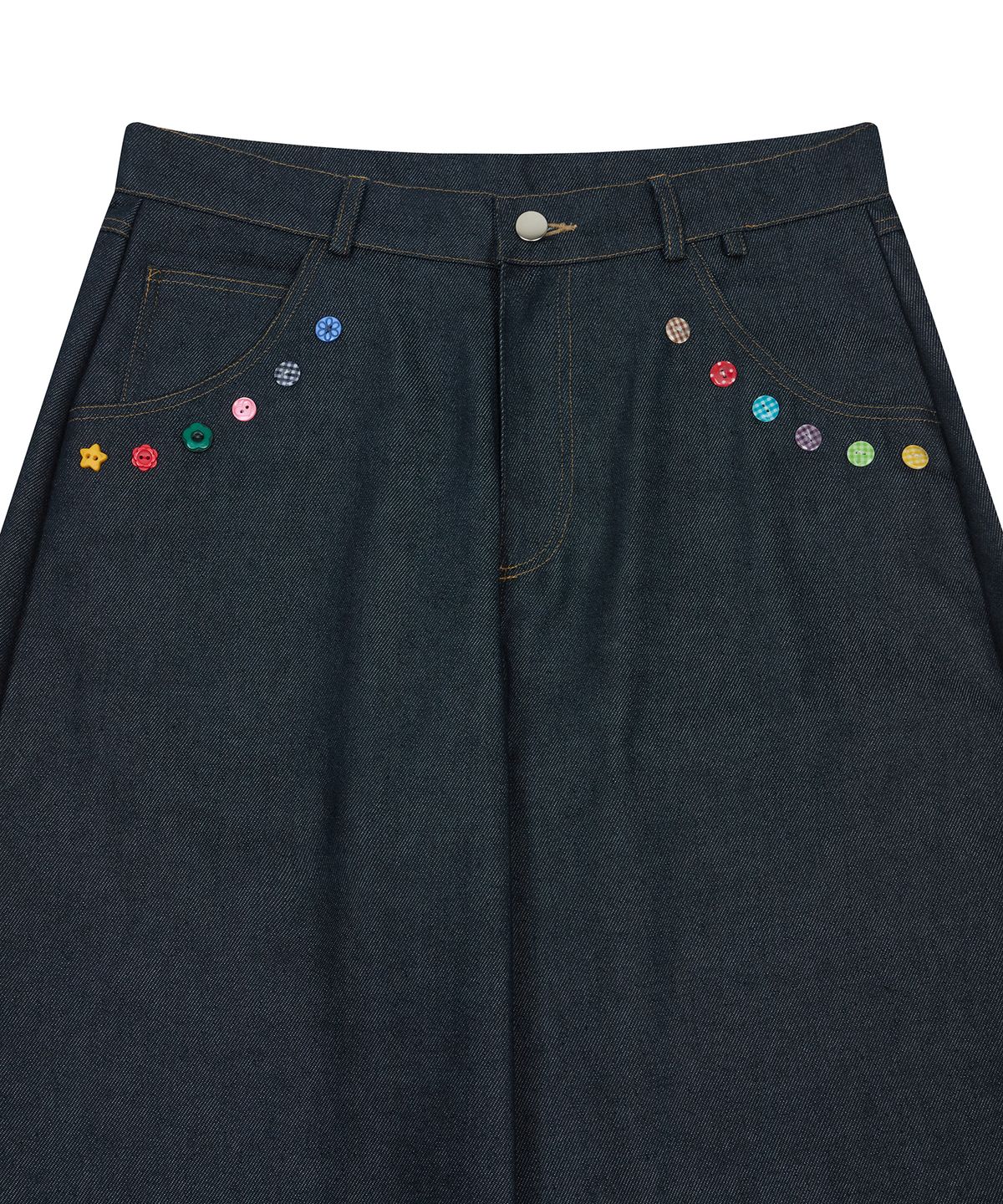라티젠(LARTIGENT) L19 COLOR BUTTON PANTS(NAVY)