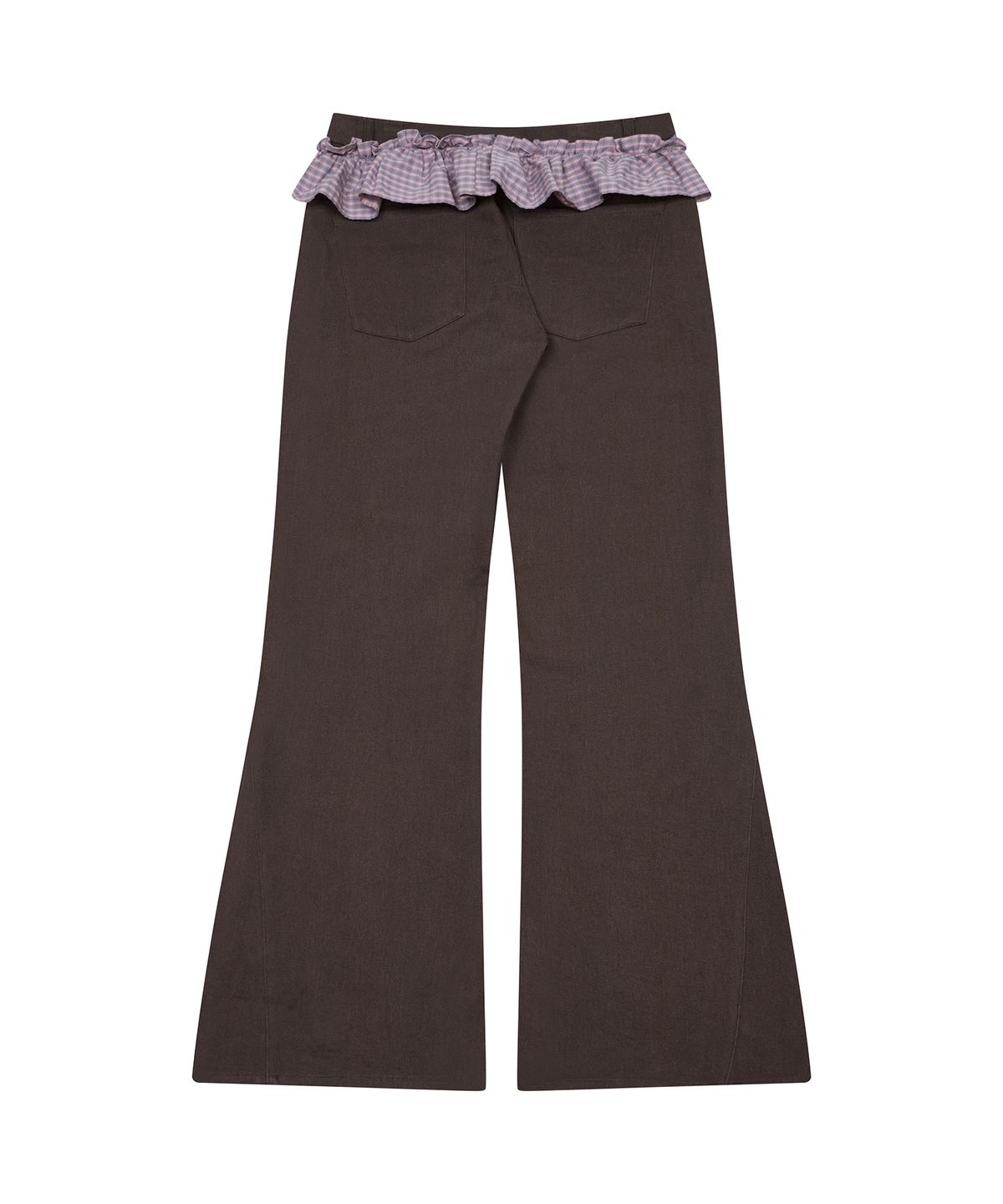 라티젠(LARTIGENT) L19 FRILL BOOTSCUT PANTS(BROWN)