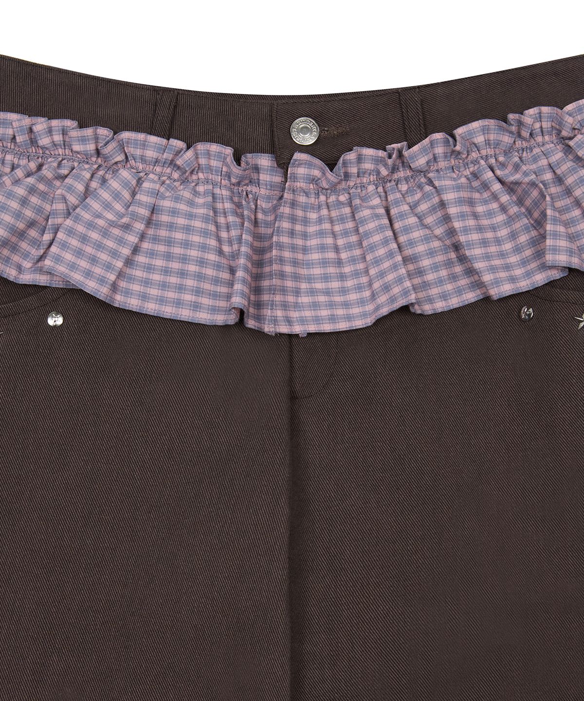 라티젠(LARTIGENT) L19 FRILL BOOTSCUT PANTS(BROWN)
