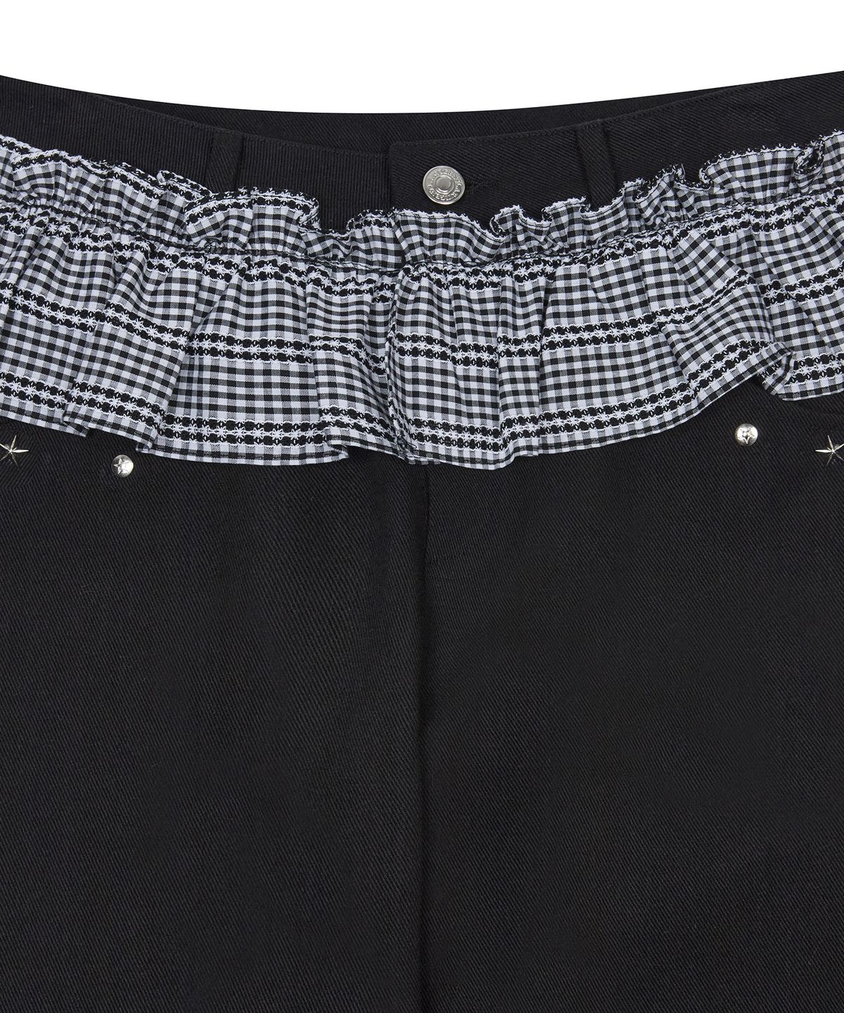 라티젠(LARTIGENT) L19 FRILL BOOTSCUT PANTS(BLACK)