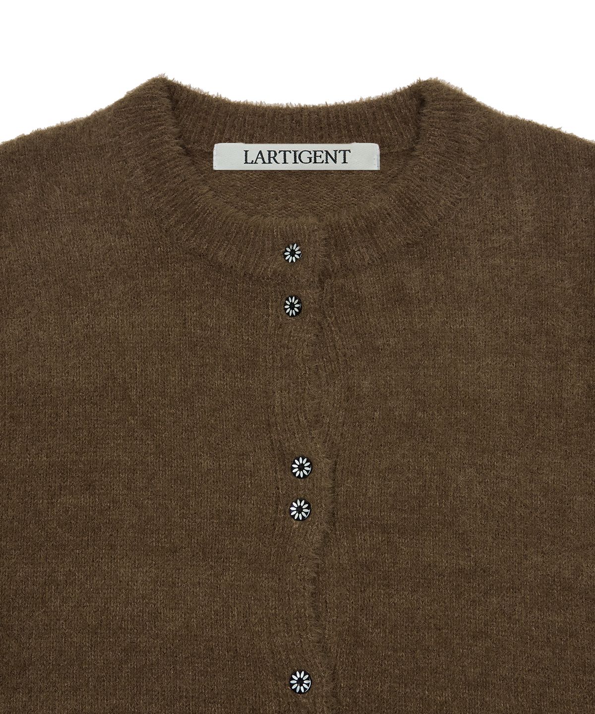 라티젠(LARTIGENT) L19 OVER SOLID CARDIGAN(BROWN)
