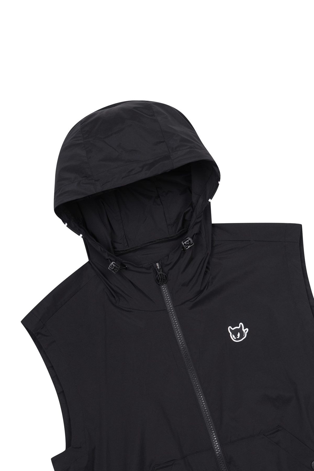 왁(WAAC) Women Light-weight Stretch Hoodie vest WWVAM25200BKX