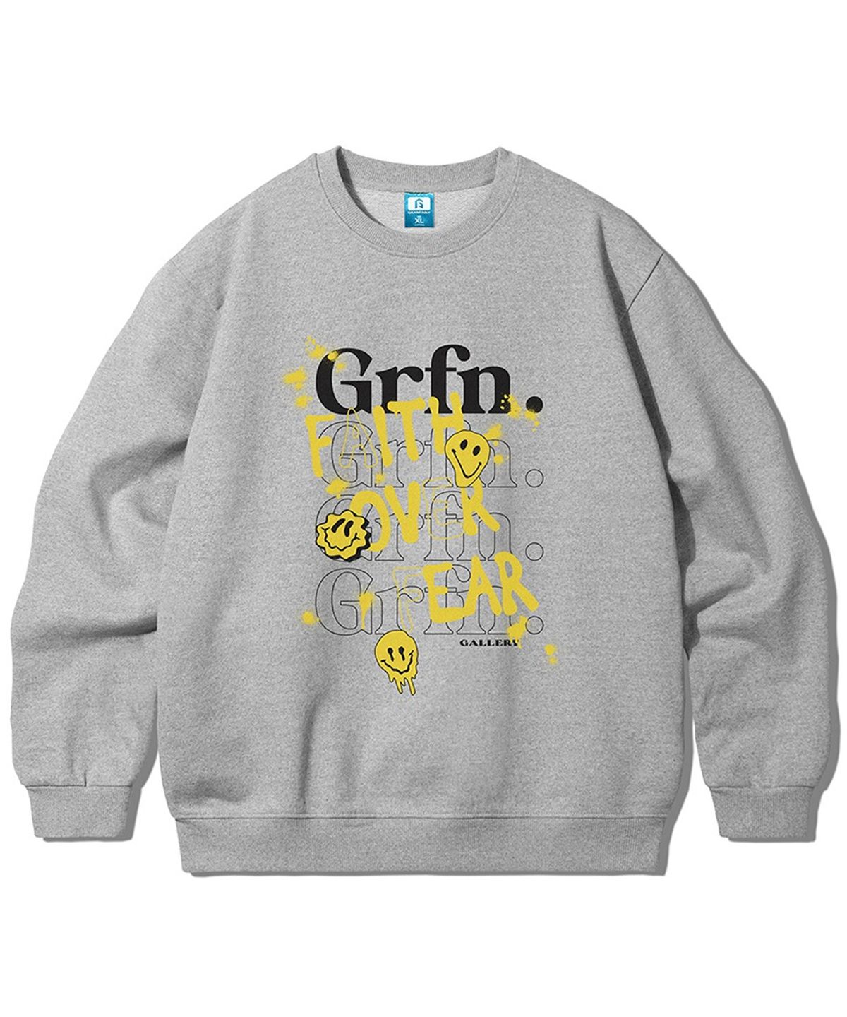 그랜피니(GRANFINNY) 페이스 오버 피어 스웨트셔츠- 멜란지