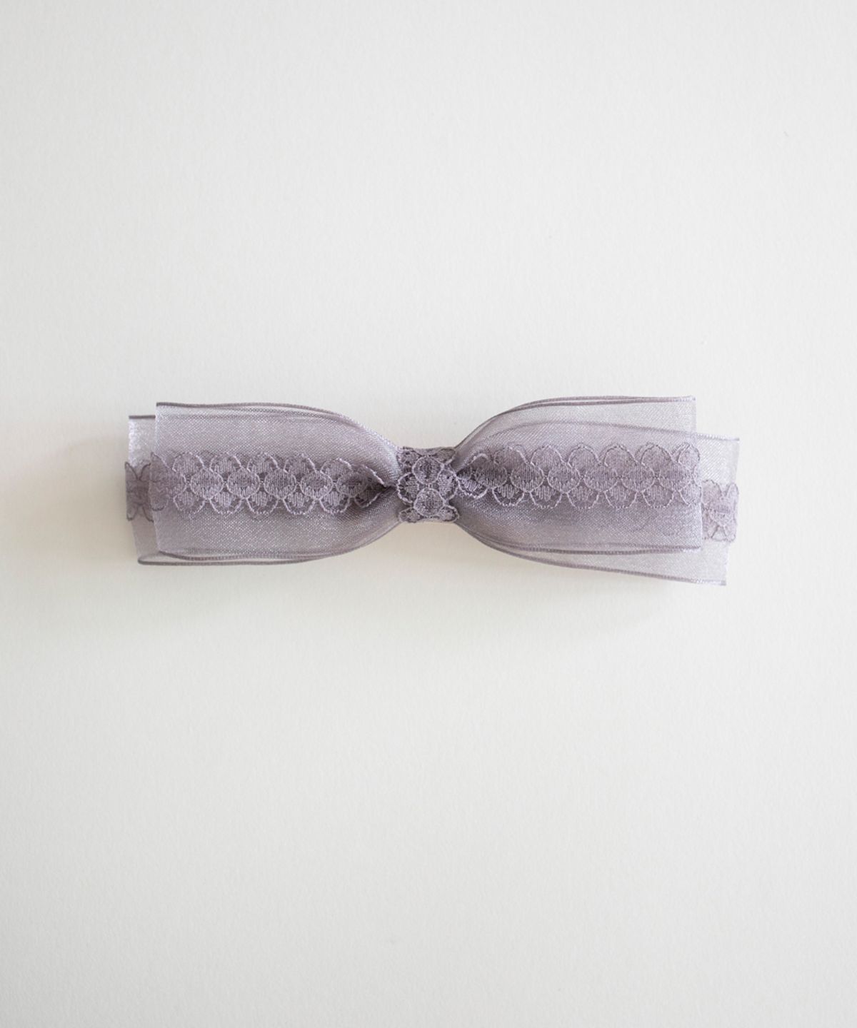 메리모티브(MERRYMOTIVE) Ash gray double ribbon hairpin