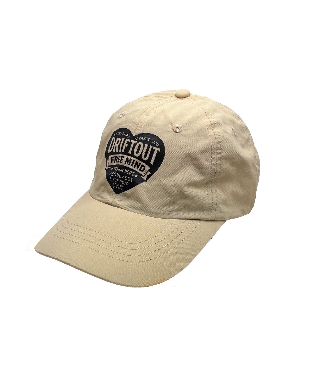 드리프트아웃(DRIFTOUT) 프리 마인드 텍스트 로고 하트 볼캡 (4color)