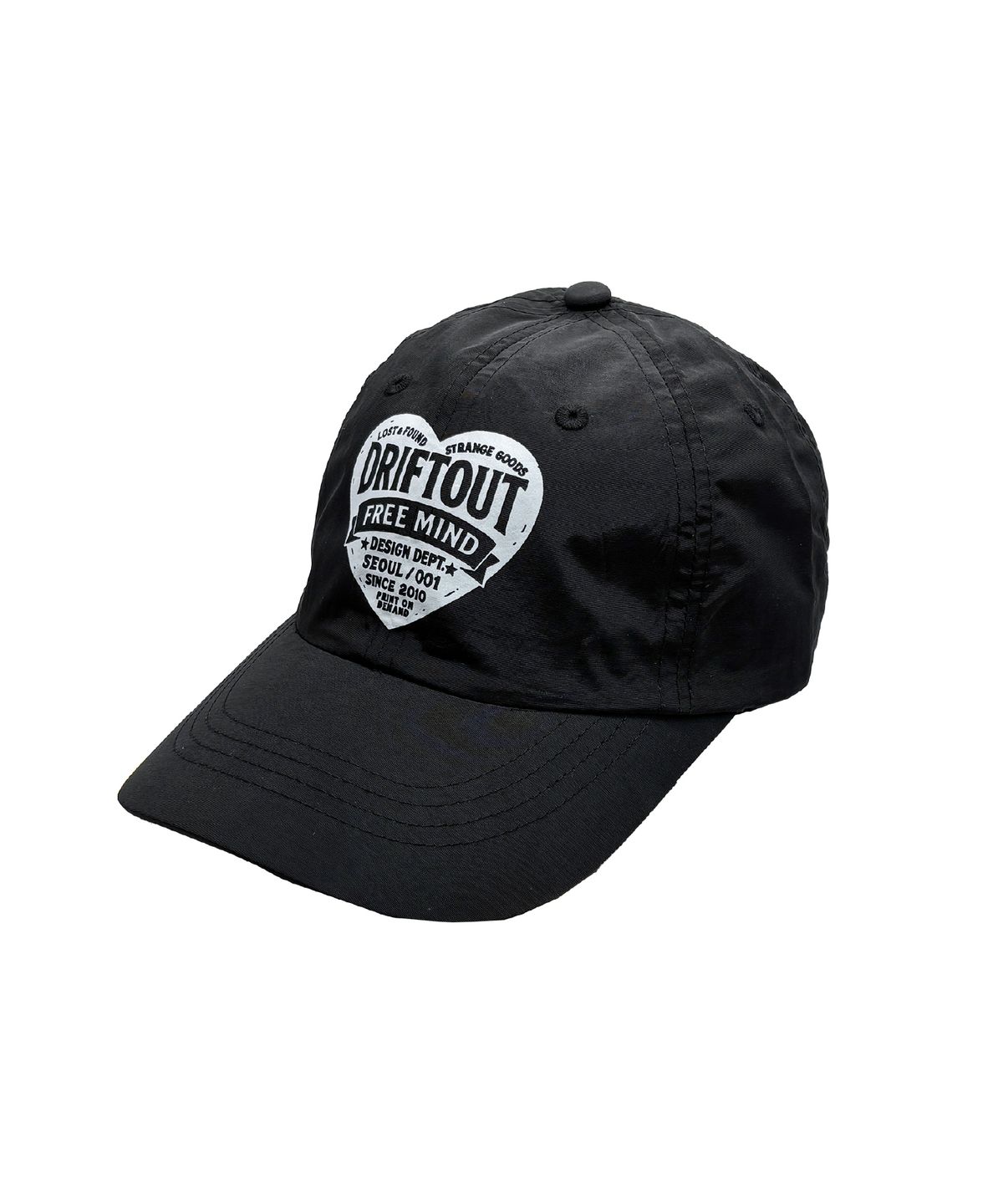 드리프트아웃(DRIFTOUT) 프리 마인드 텍스트 로고 하트 볼캡 (4color)