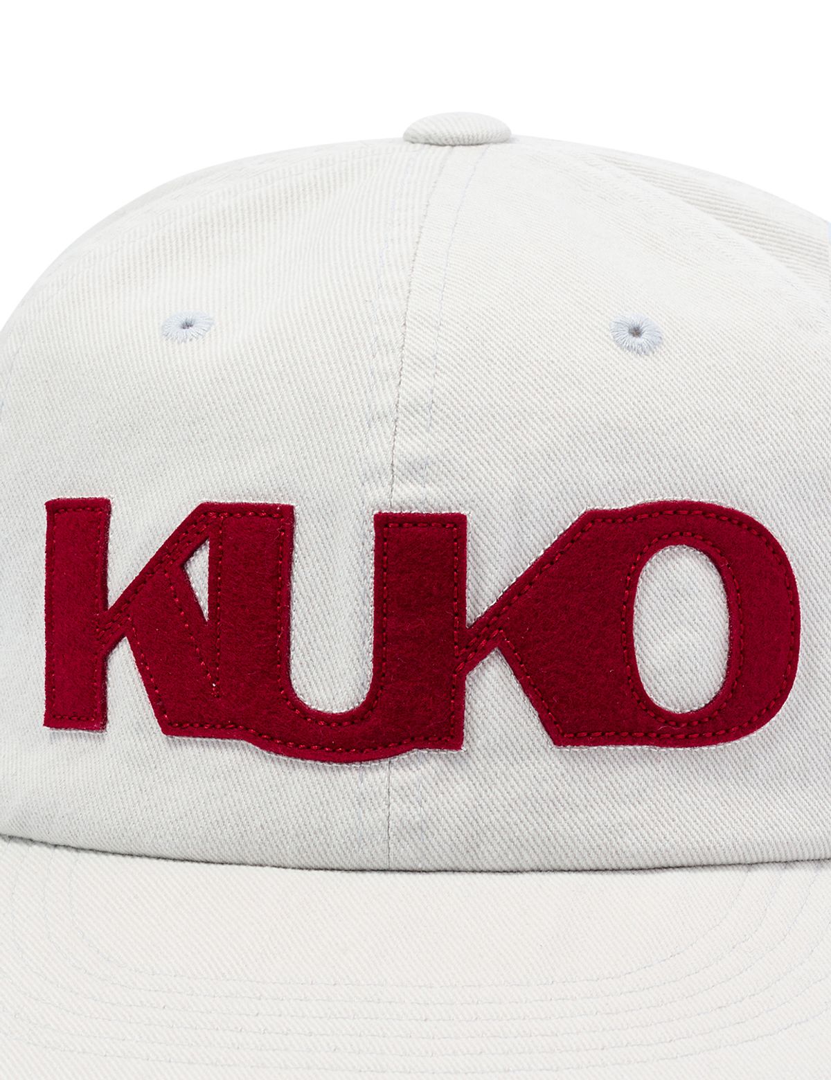쿠코(KUKO) 쿠코 심볼 6패널 캡_베이지 버건디