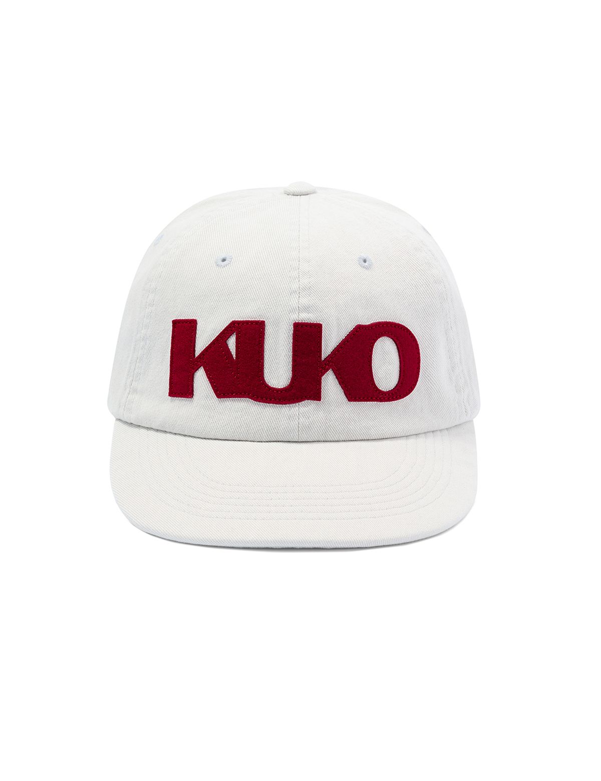 쿠코(KUKO) 쿠코 심볼 6패널 캡_베이지 버건디