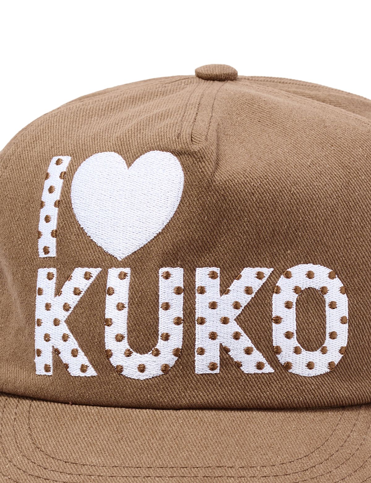쿠코(KUKO) 아이러브쿠코 도트 5패널 캡_모카