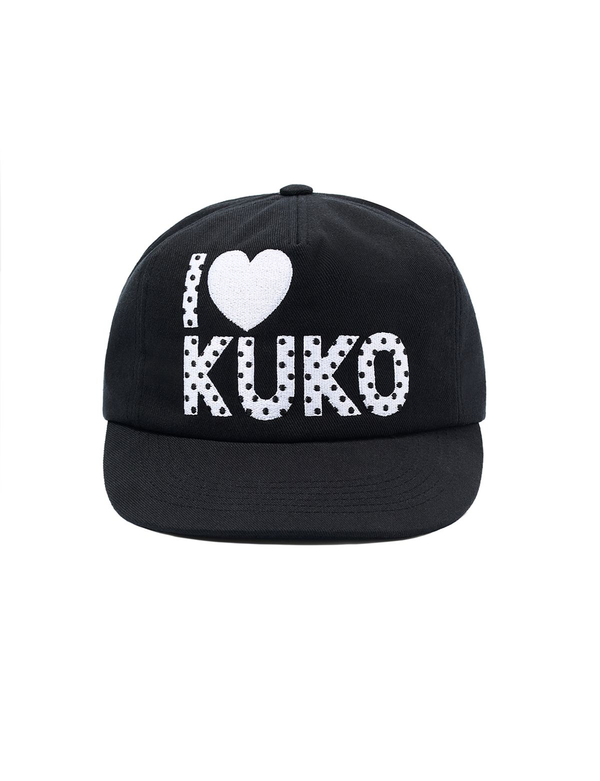 쿠코(KUKO) 아이러브쿠코 도트 5패널 캡_블랙