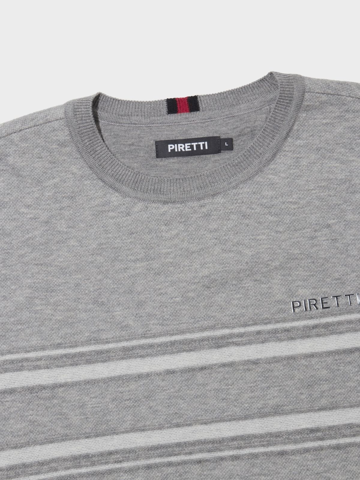 피레티(PIRETTI) 사보나 크루넥 스웨터 M_Melange GREY