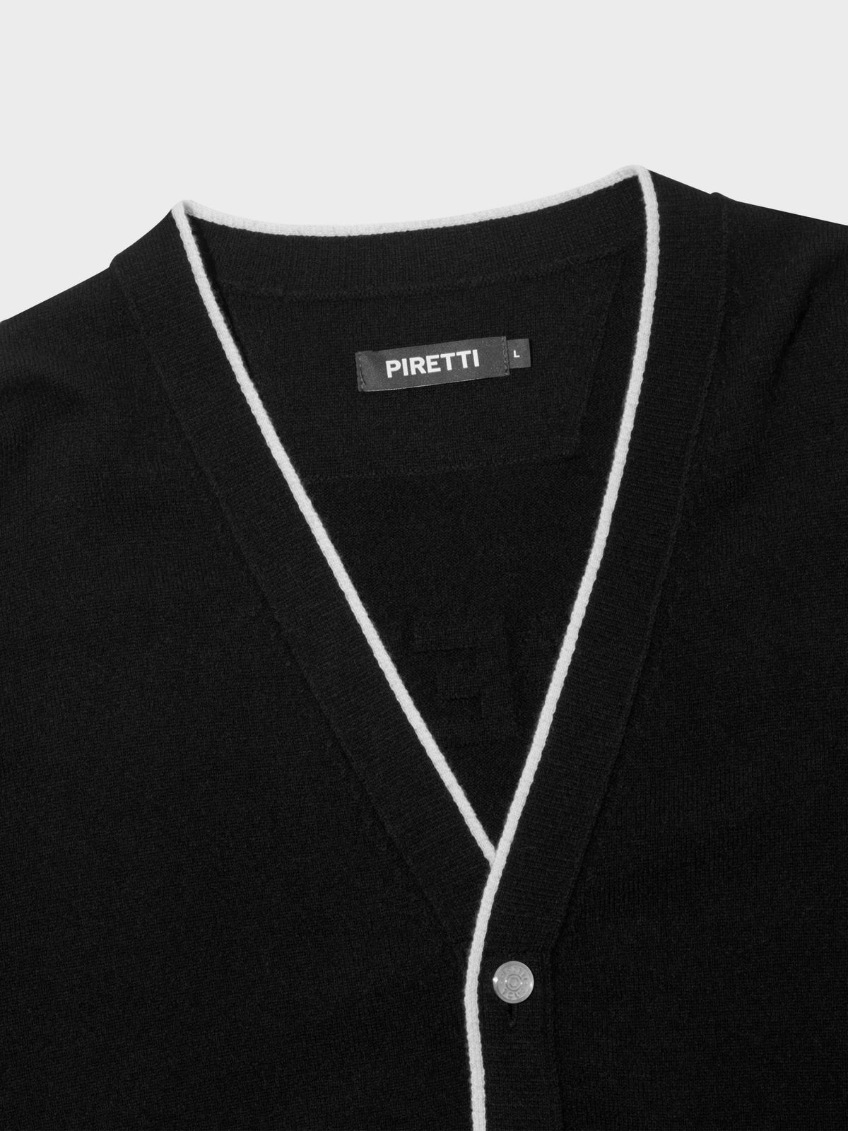 피레티(PIRETTI) 사보나 캐시미어 가디건 M_Black
