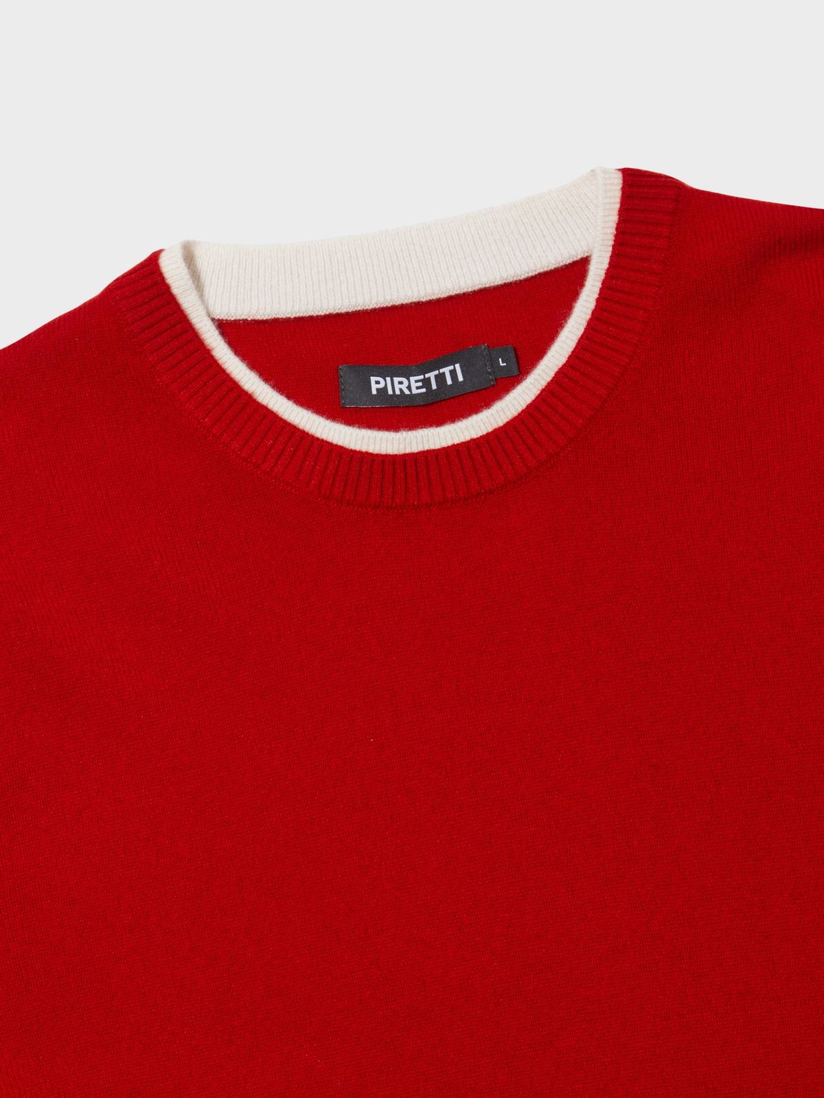 피레티(PIRETTI) 사보나 캐시미어 크루넥 M_Crimson