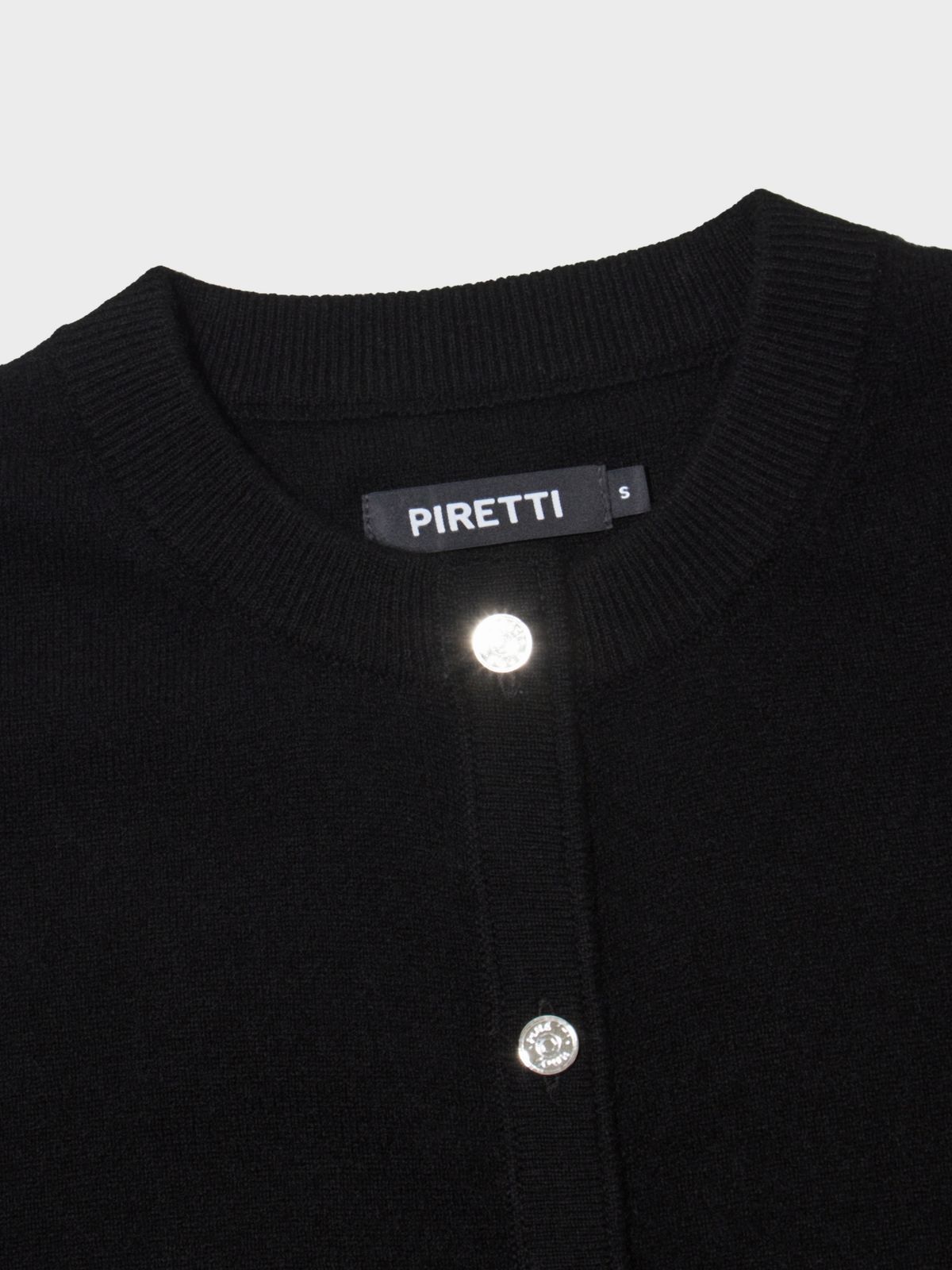 피레티(PIRETTI) 엘리트 캐시미어 라운드넥 가디건 W_Black
