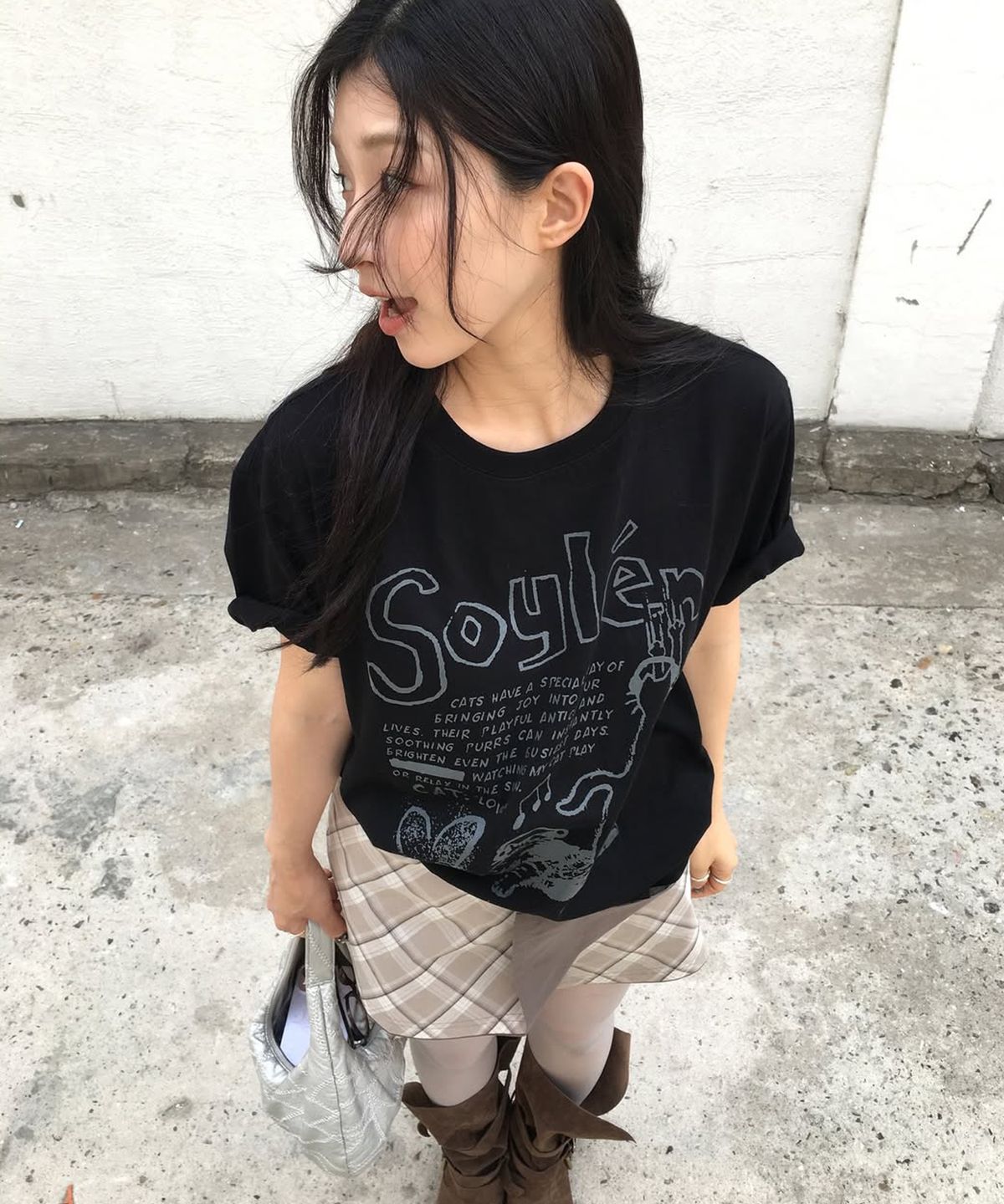 소이렌(SOYLEN) 러브 캣츠 티 (블랙)