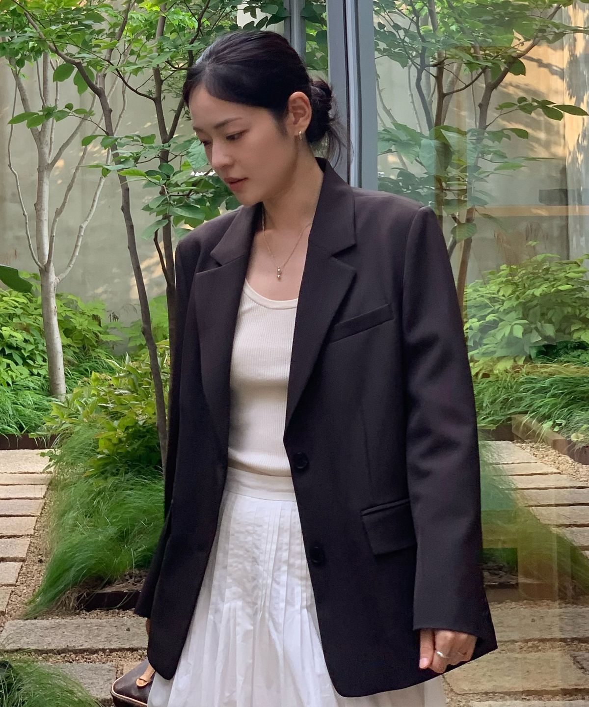 마인드브릿지 우먼(MIND BRIDGE WOMEN) [W]오버핏 싱글 자켓 - 2color