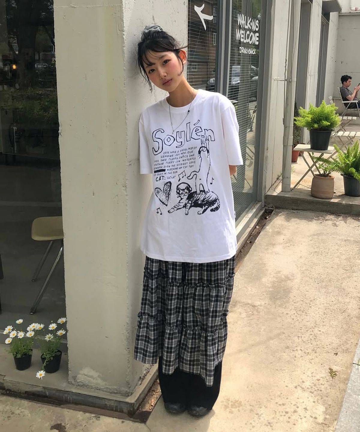 소이렌(SOYLEN) 러브 캣츠 티 (화이트)