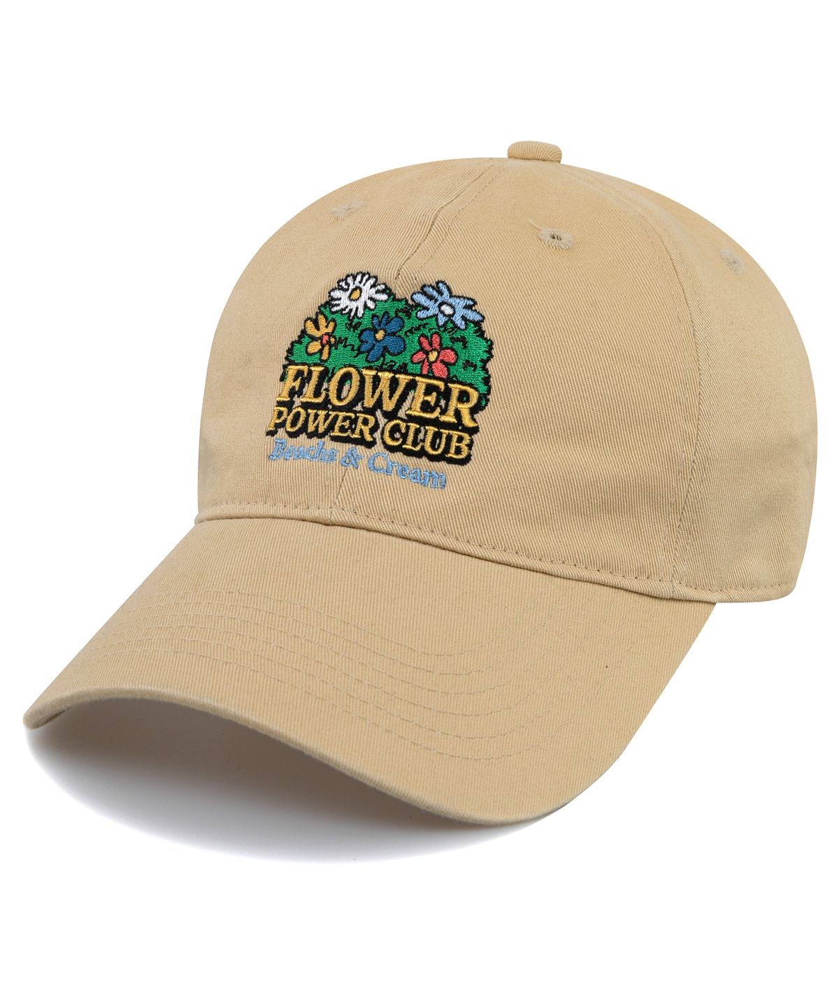 비치스앤크림(BEACHESANDCREAM) FLOWER POWER CLUB BALL CAP-BEIGE