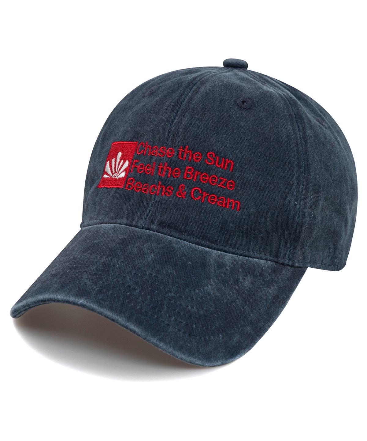 비치스앤크림(BEACHESANDCREAM) Chase the Sun BALL CAP-STONE NAVY
