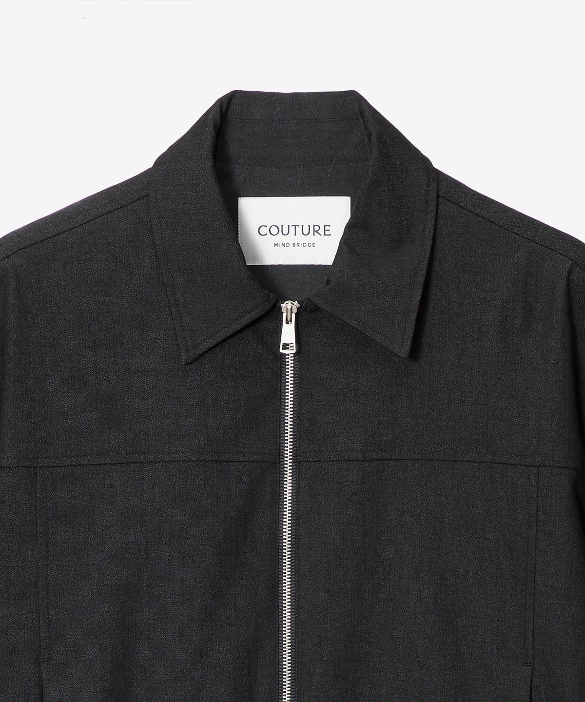 마인드브릿지(MINDBRIDGE) [COUTURE]데님 라이크 집업 반 블루종