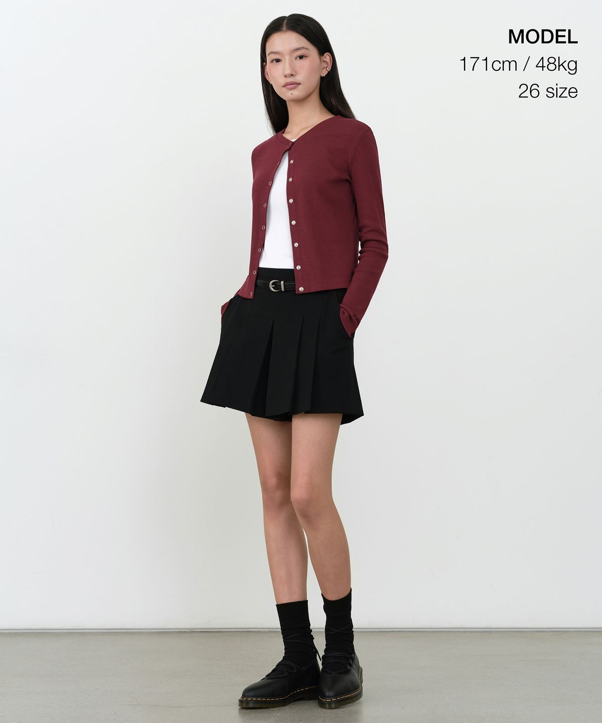 무신사 스탠다드 우먼(MUSINSA STANDARD WOMAN) 우먼즈 미니 스커트 슬랙스 [블랙]