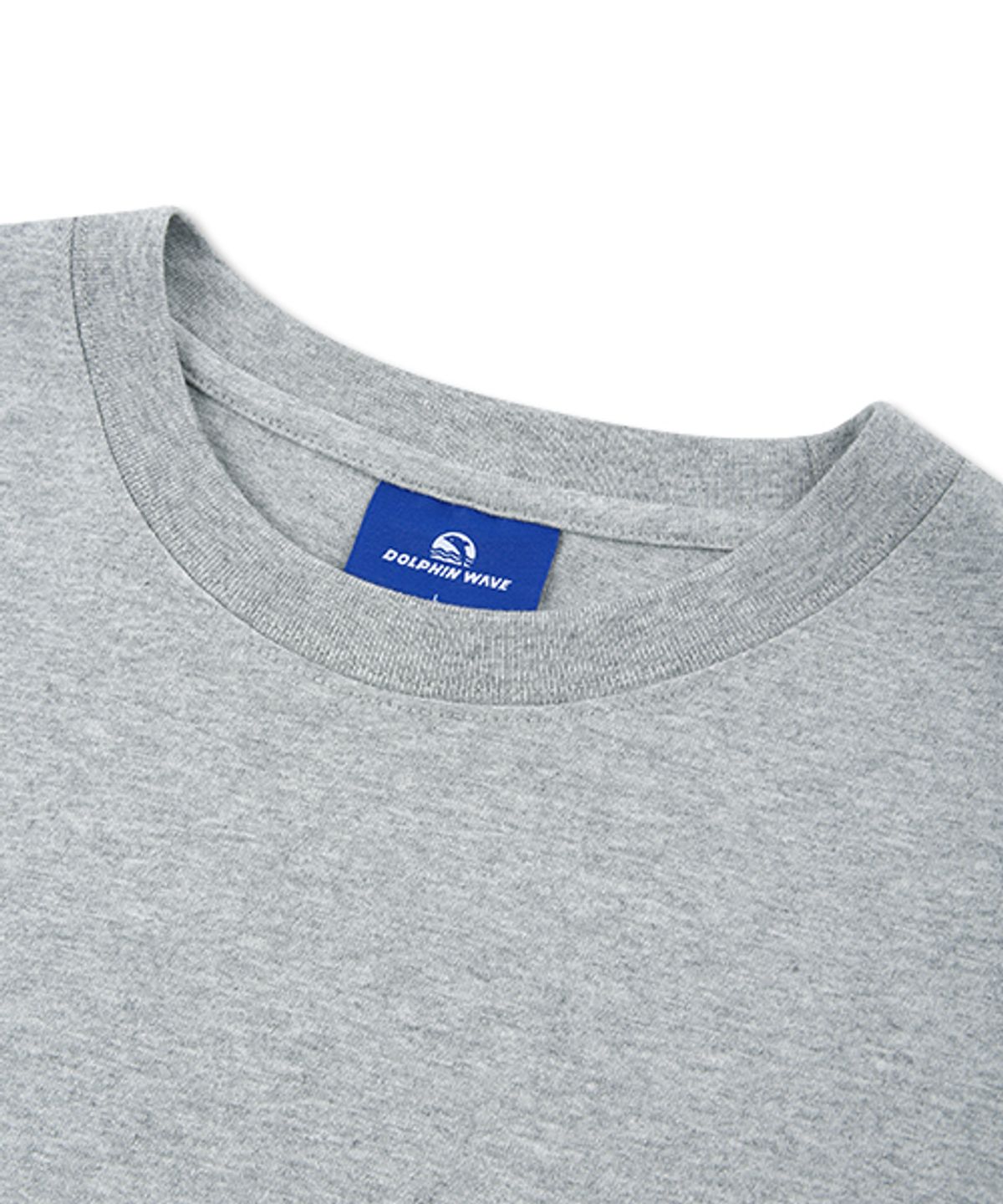 돌핀웨이브어패럴(DOLPHIN WAVE APPAREL) 돌핀 미니 체인자수 16수 맨투맨 멜란지그레이