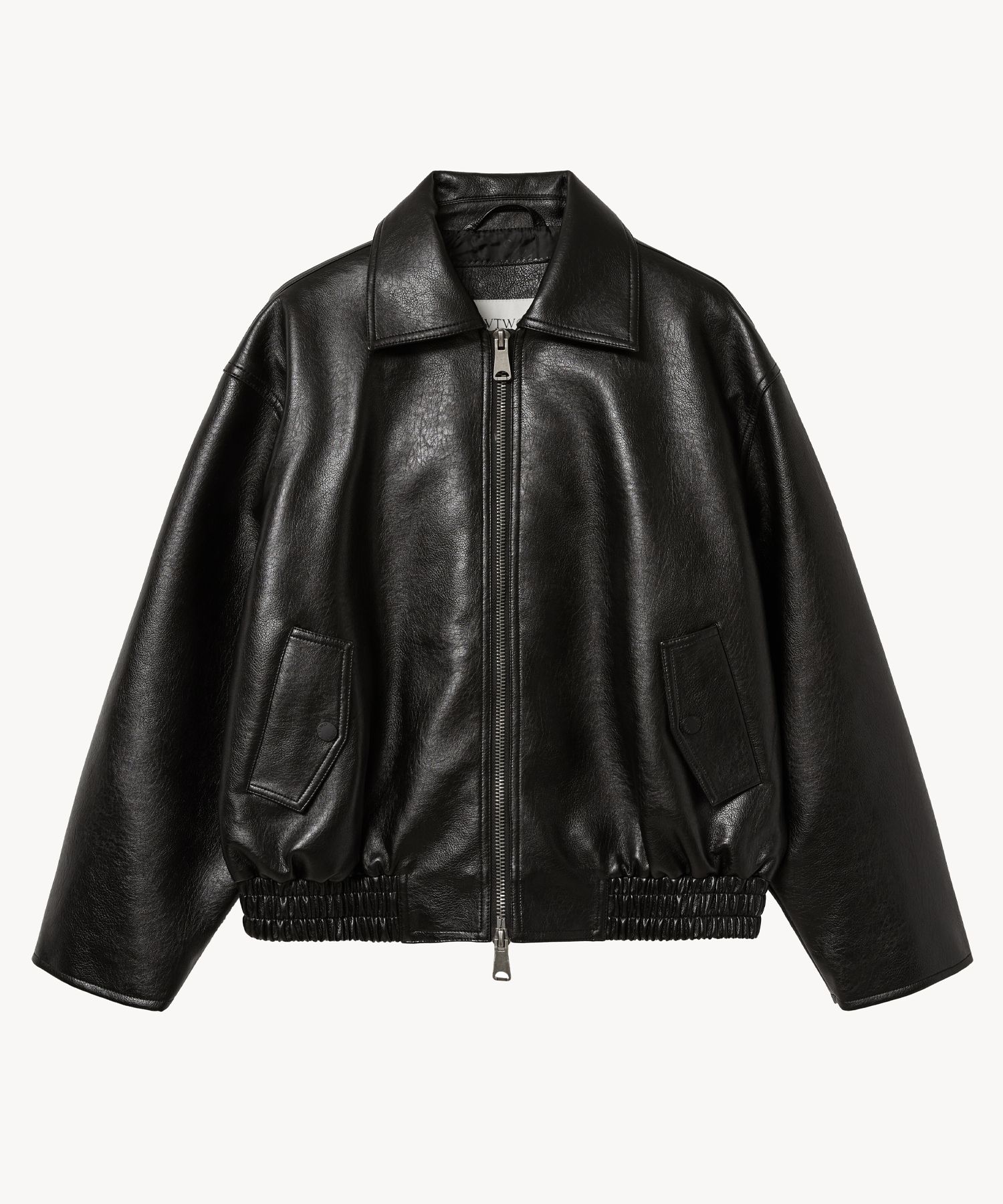 MUSINSA | VTWO 8272 Washed Leather Single Jacket (BLACK)