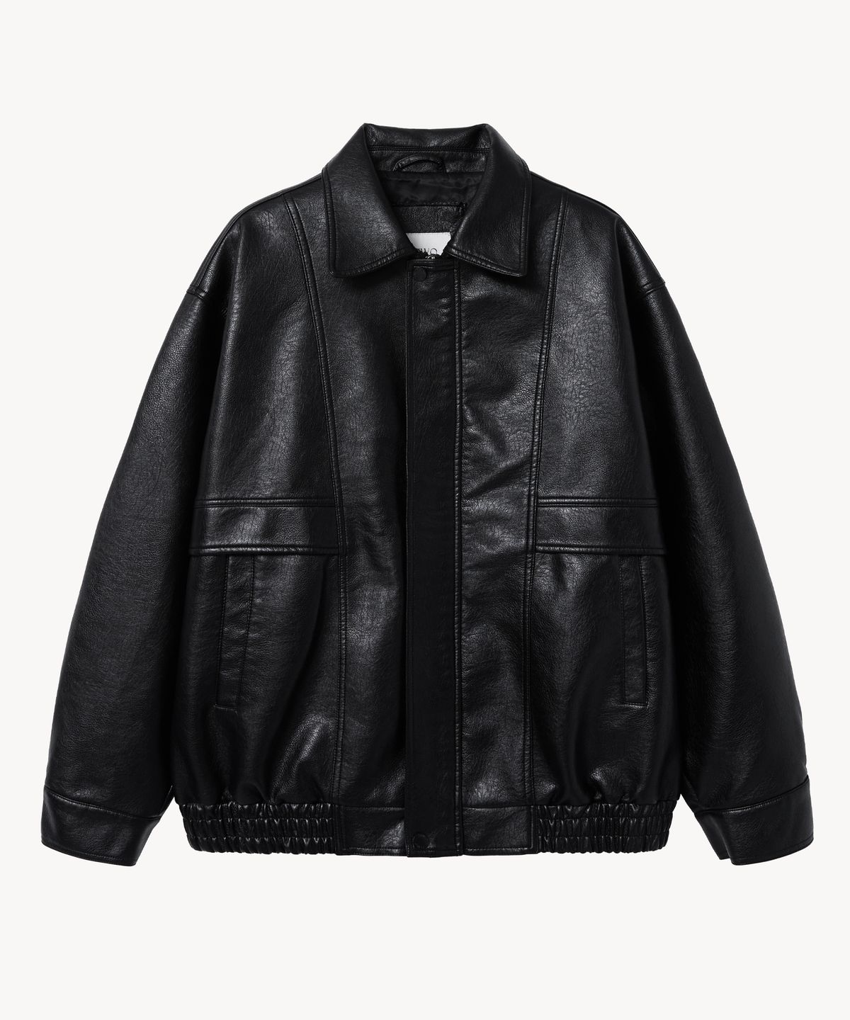브이투(VTWO) 8272-2 워시드 레더 오버핏 자켓 (BLACK)