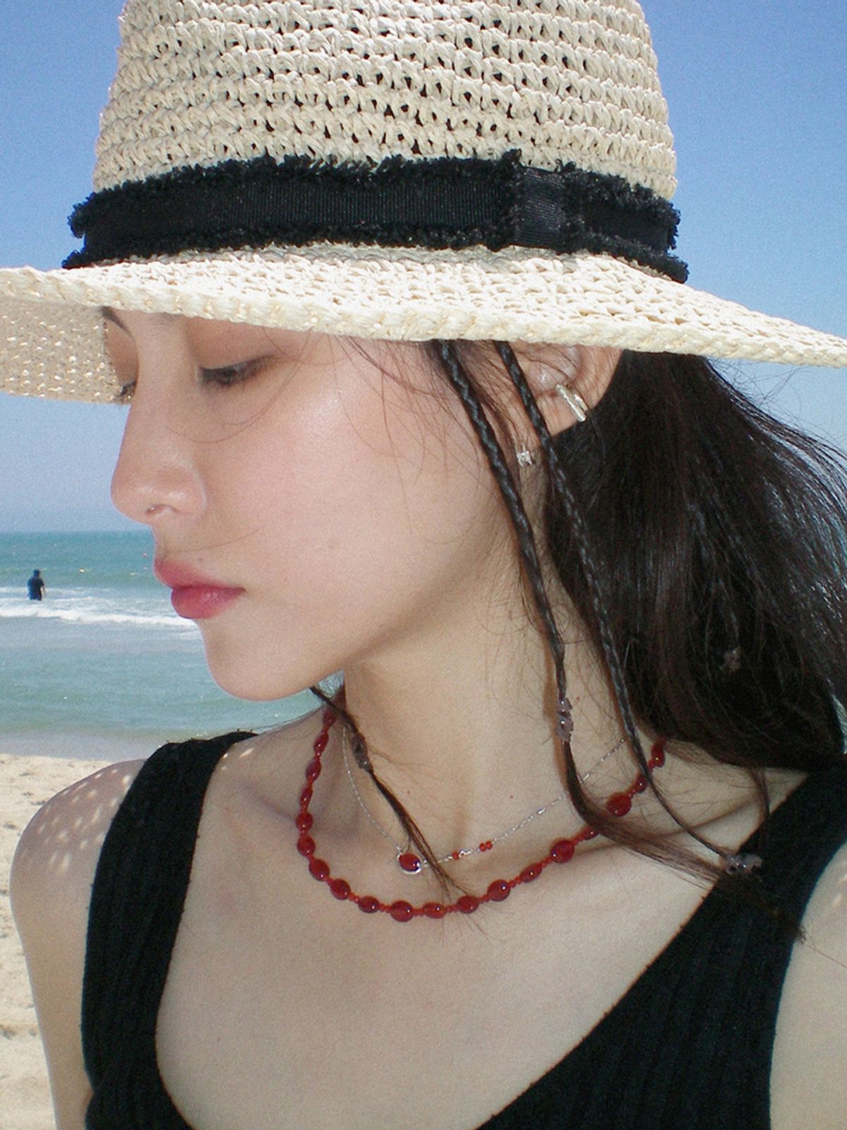 리미리미(LIMILIMI) 레인드롭 목걸이 04_레드아게이트